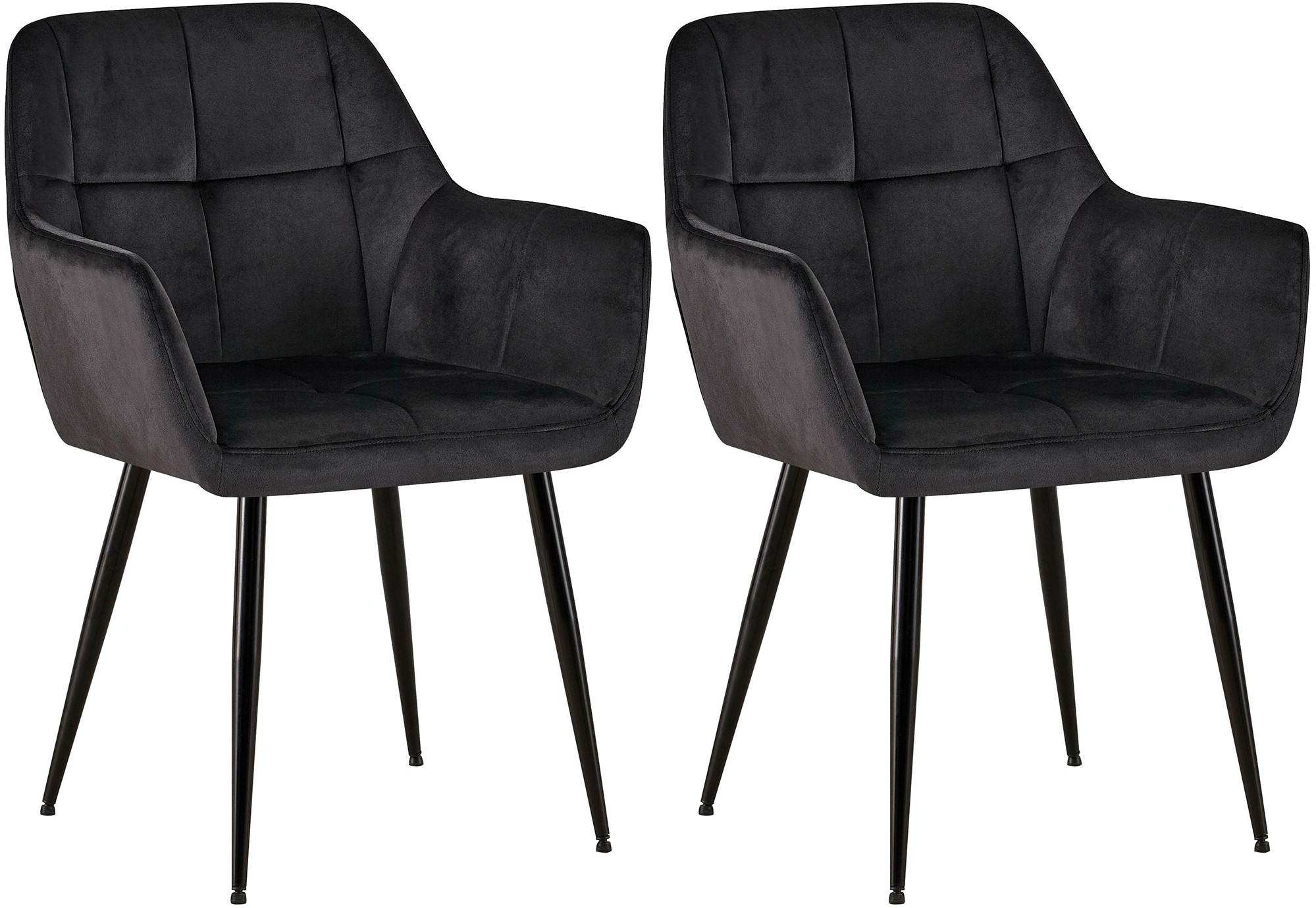 Set de 2 Sillas de salón Emia en terciopelo