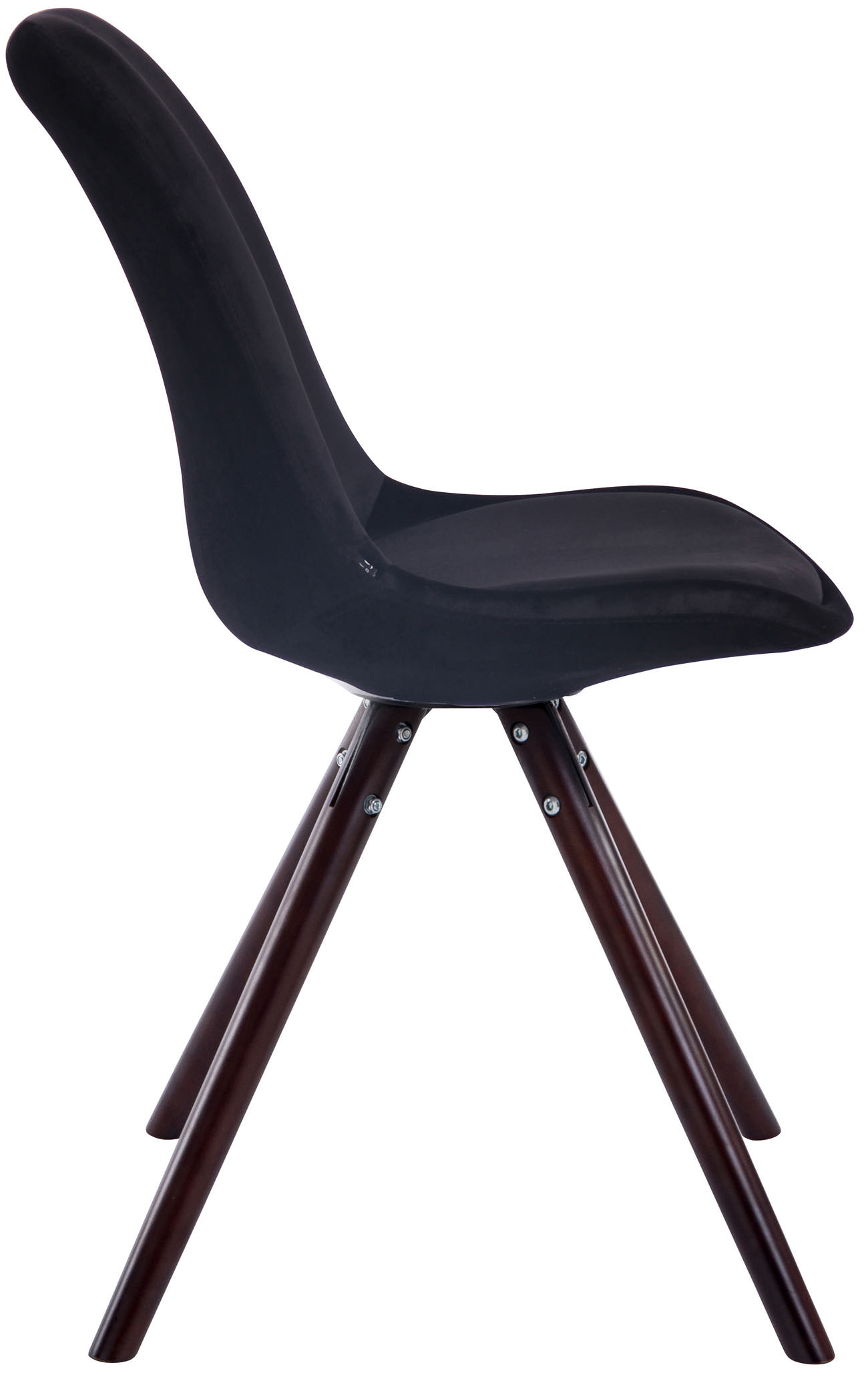 Set de 4 sillas de comedor Toulouse Rund en terciopelo