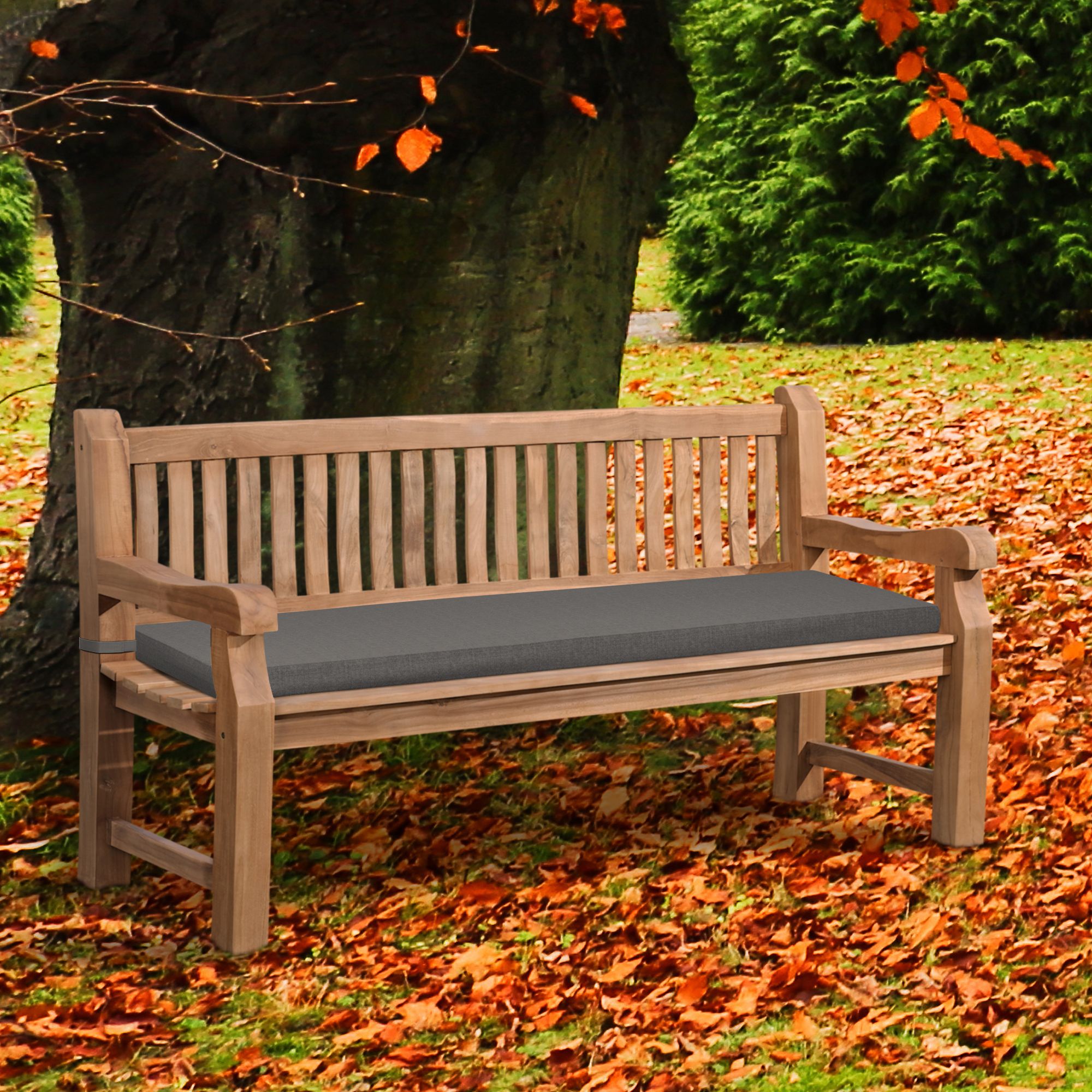 Banco de Jardin de Teca Daxon con Cojin de Asiento