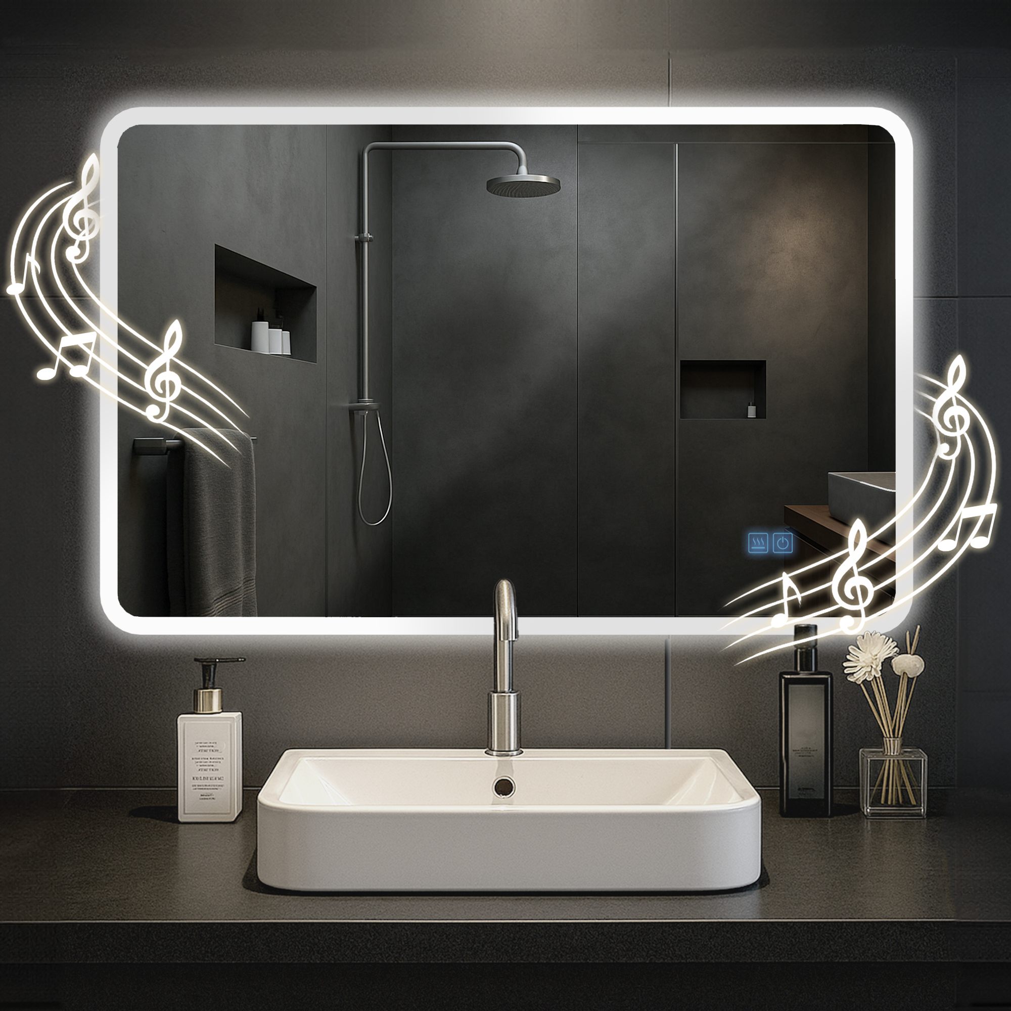 Espejo de baño Jericho con Bluetooth