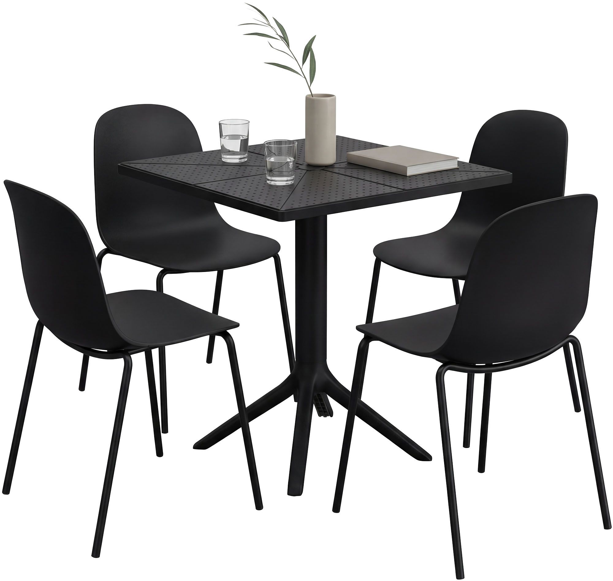 Conjunto de muebles de jardin Nerra con 4 sillas