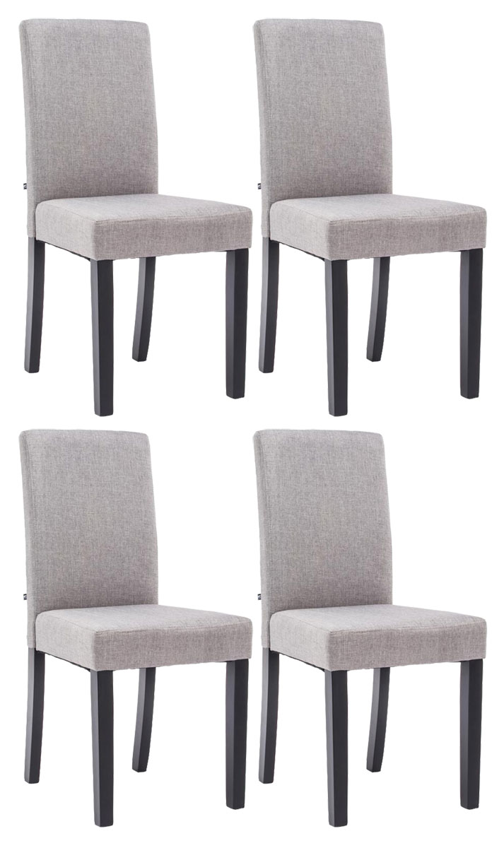 Juego de 4 Sillas de comedor Ina de tela