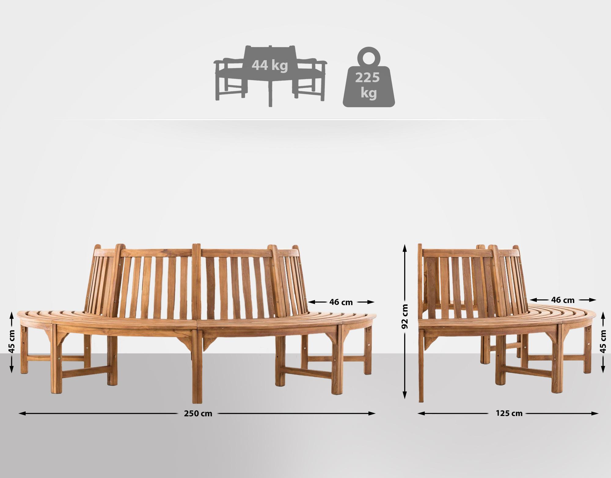 Banco semicircular Leming