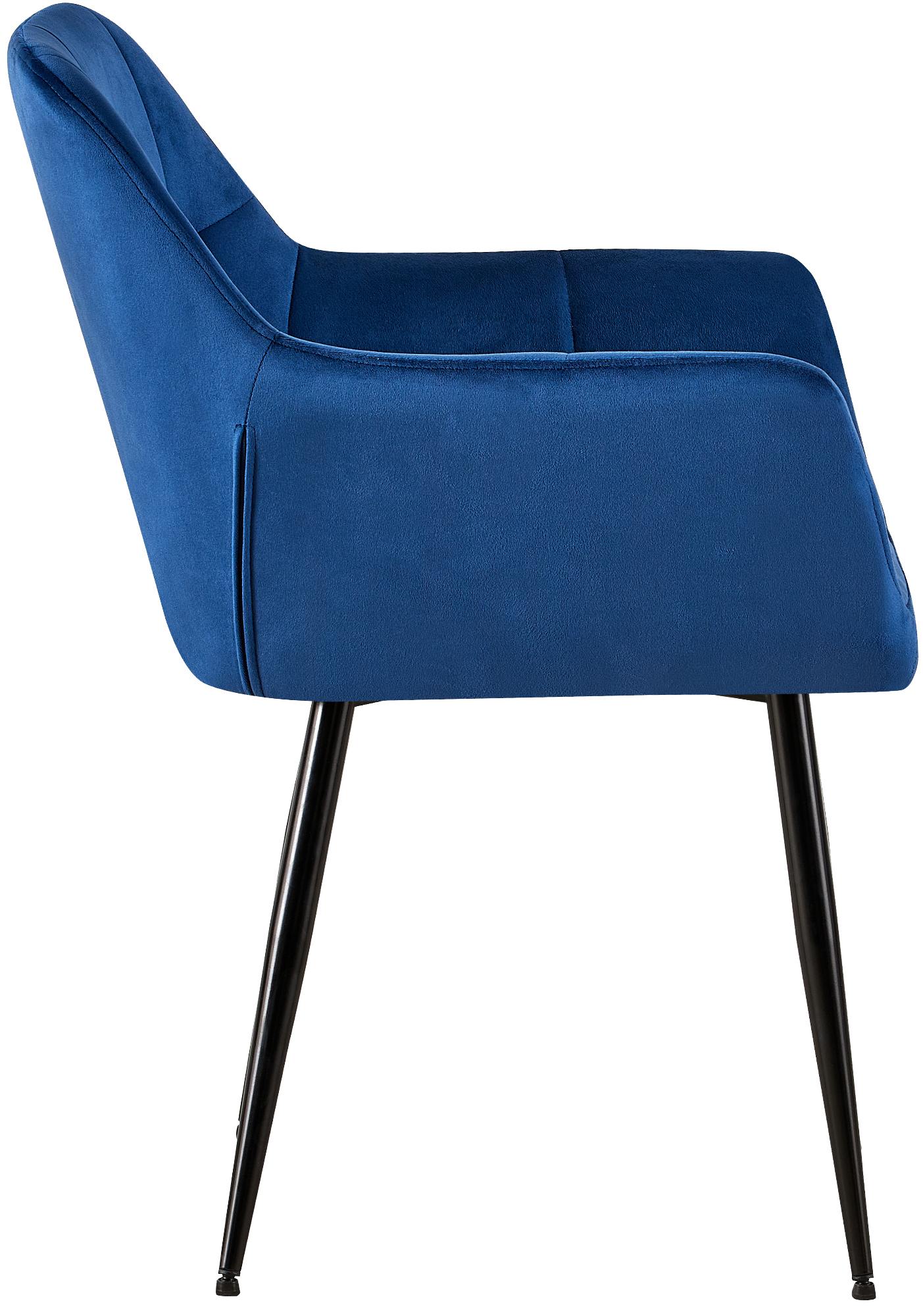 Silla de salón Emia en terciopelo