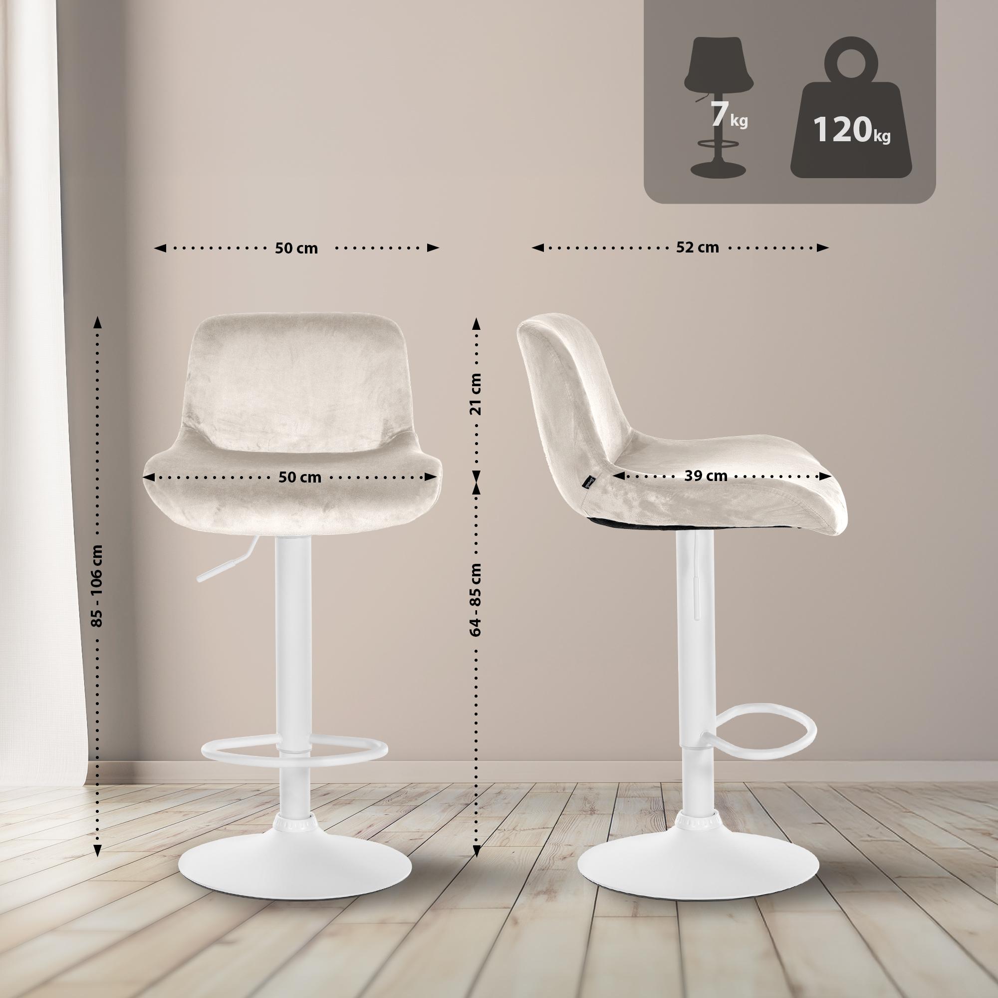 Taburete de bar Solon blanco