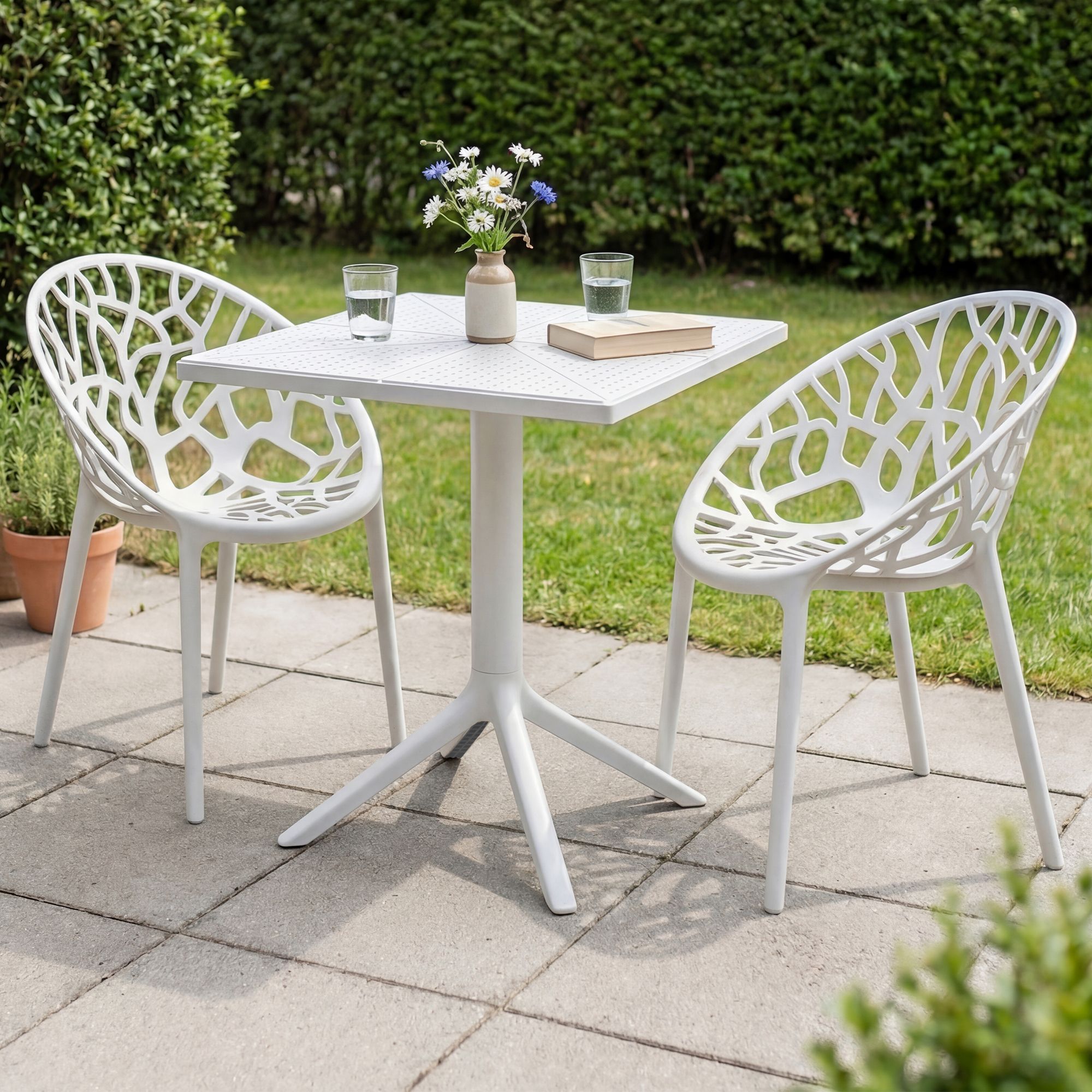 Conjunto de muebles de jardin Neriva con 2 sillas