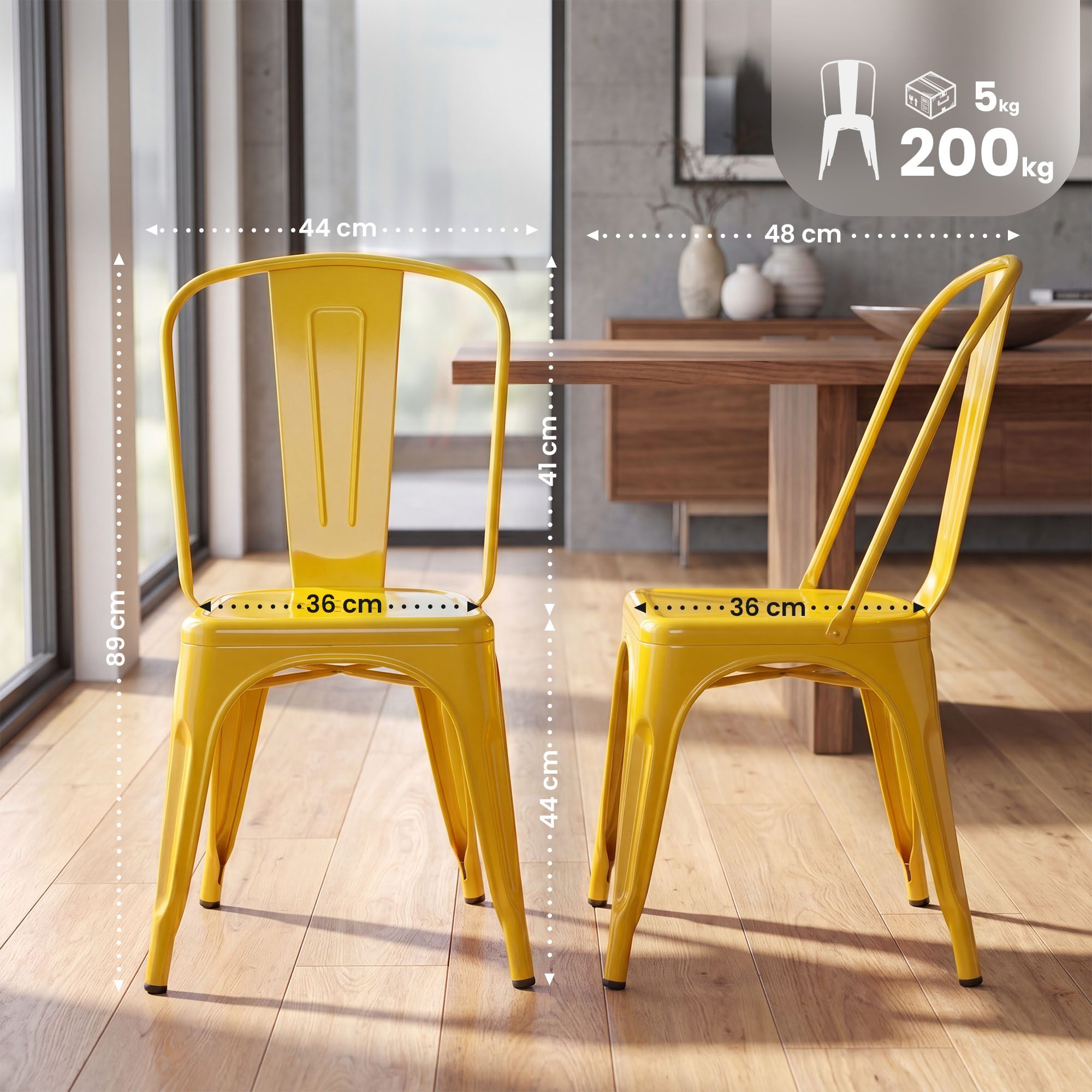 Silla Apilable Benedikt de Metal