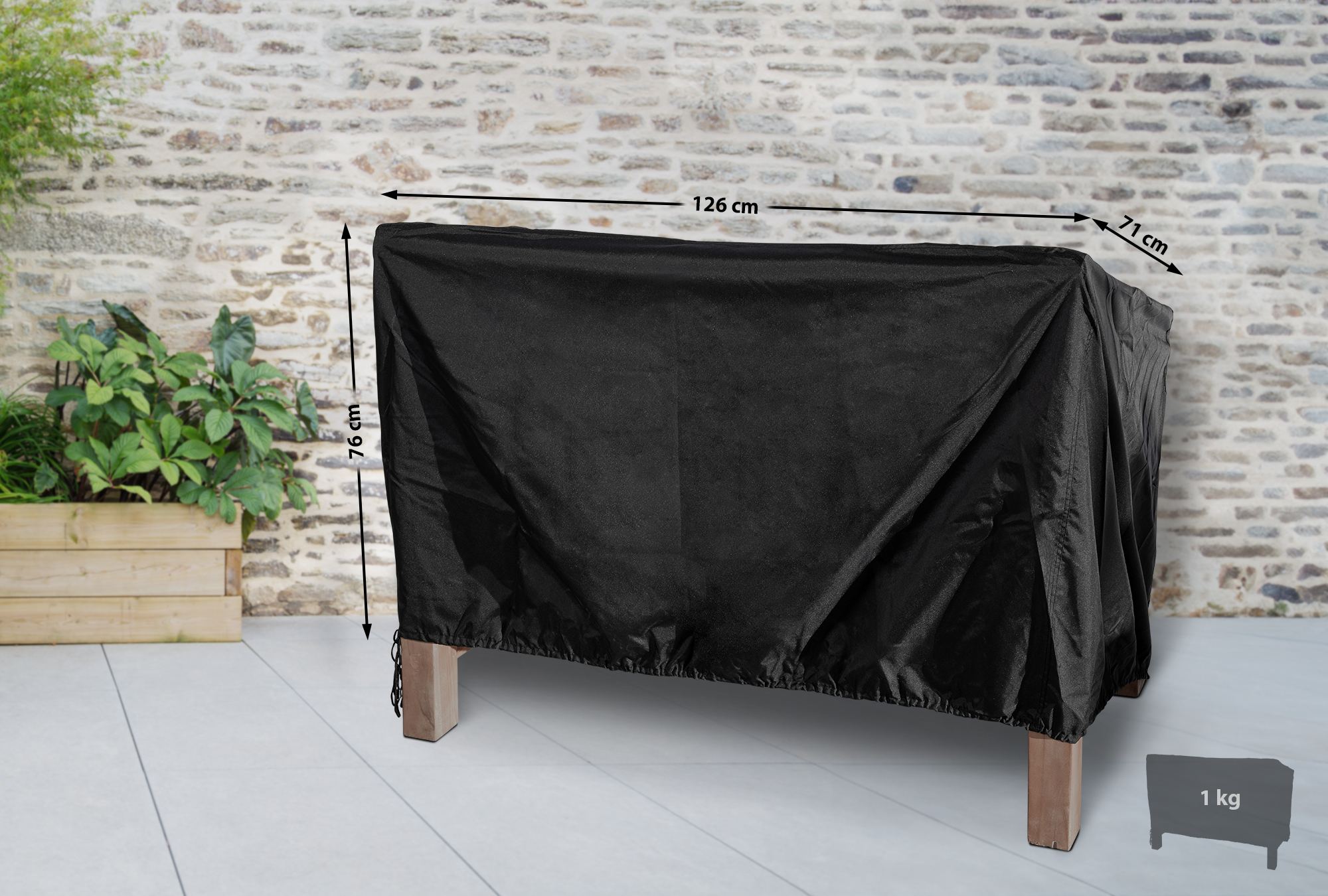 Funda para banco de jardín de 120 cm