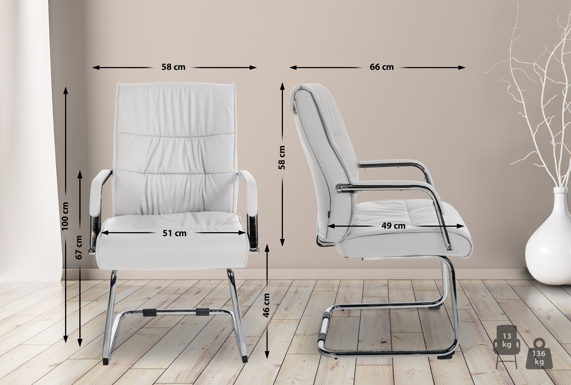 Silla Estilo Cantilever Sievert