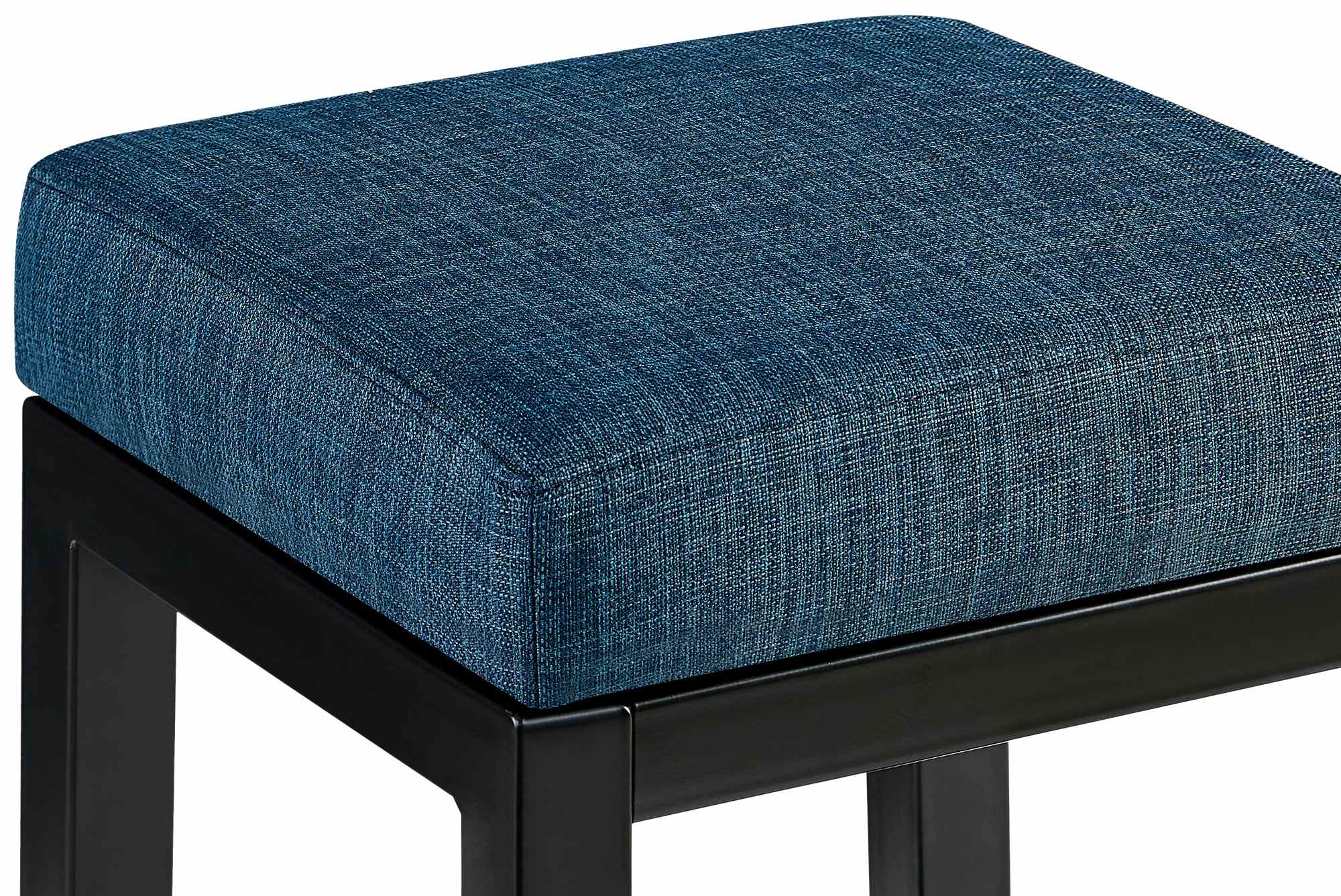 Taburete de bar Taylor Funda de tela Altura del asiento 78 cm Estructura de metal negro