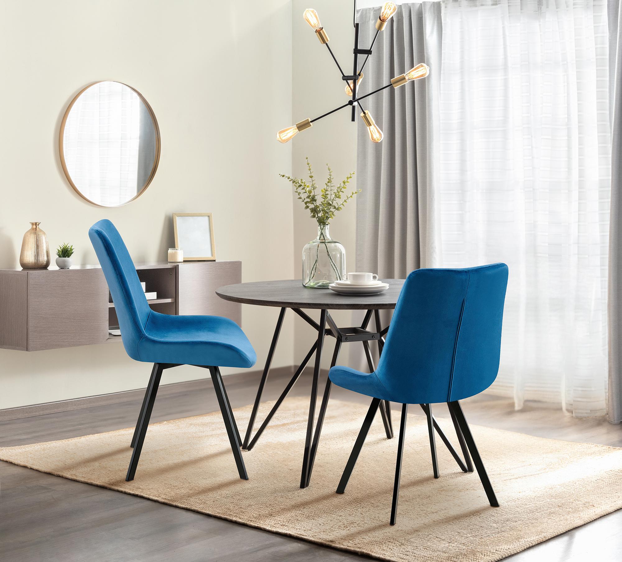 Lote de 2 sillas de comedor Lewes terciopelo