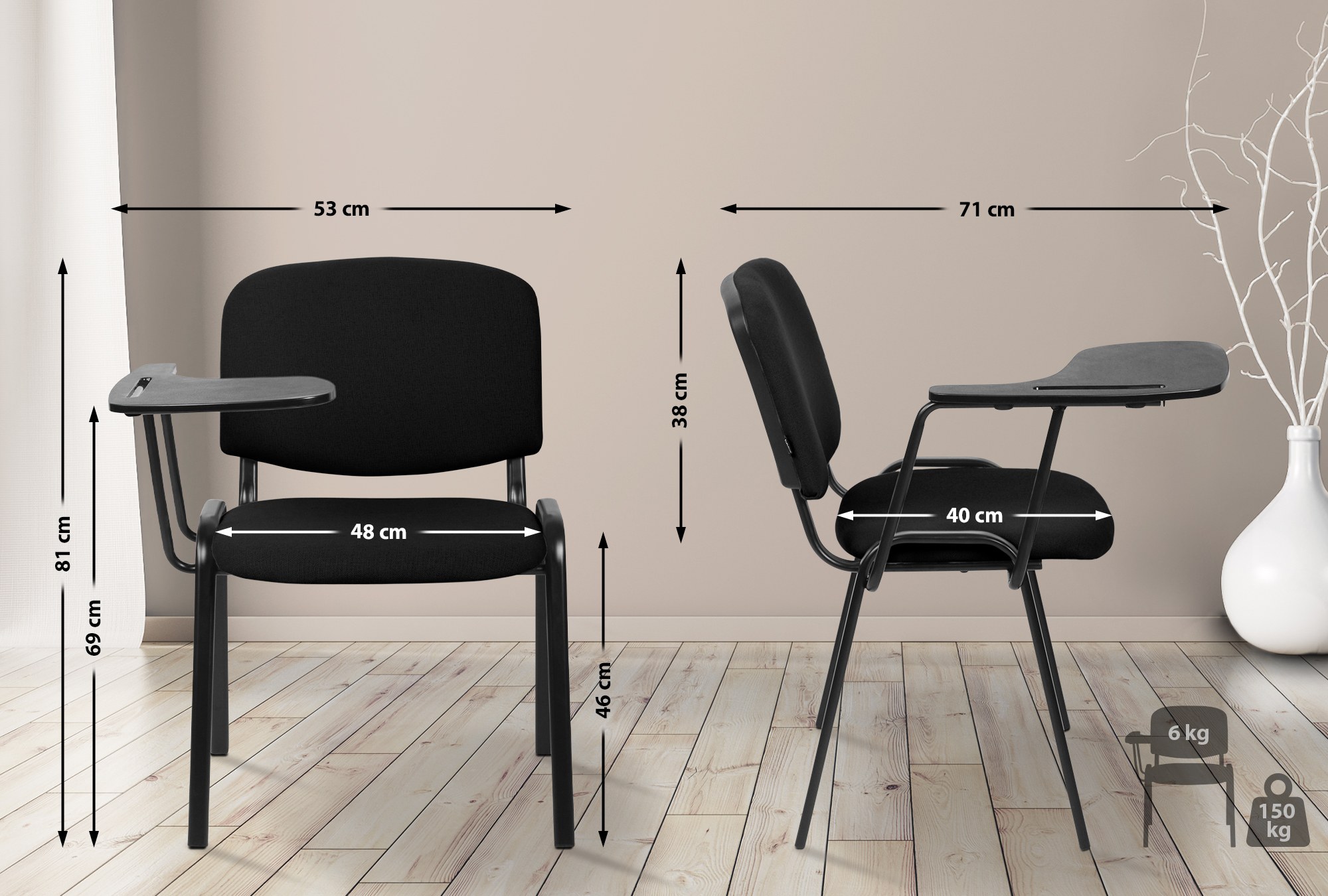 Silla Ken XL con mesa plegable