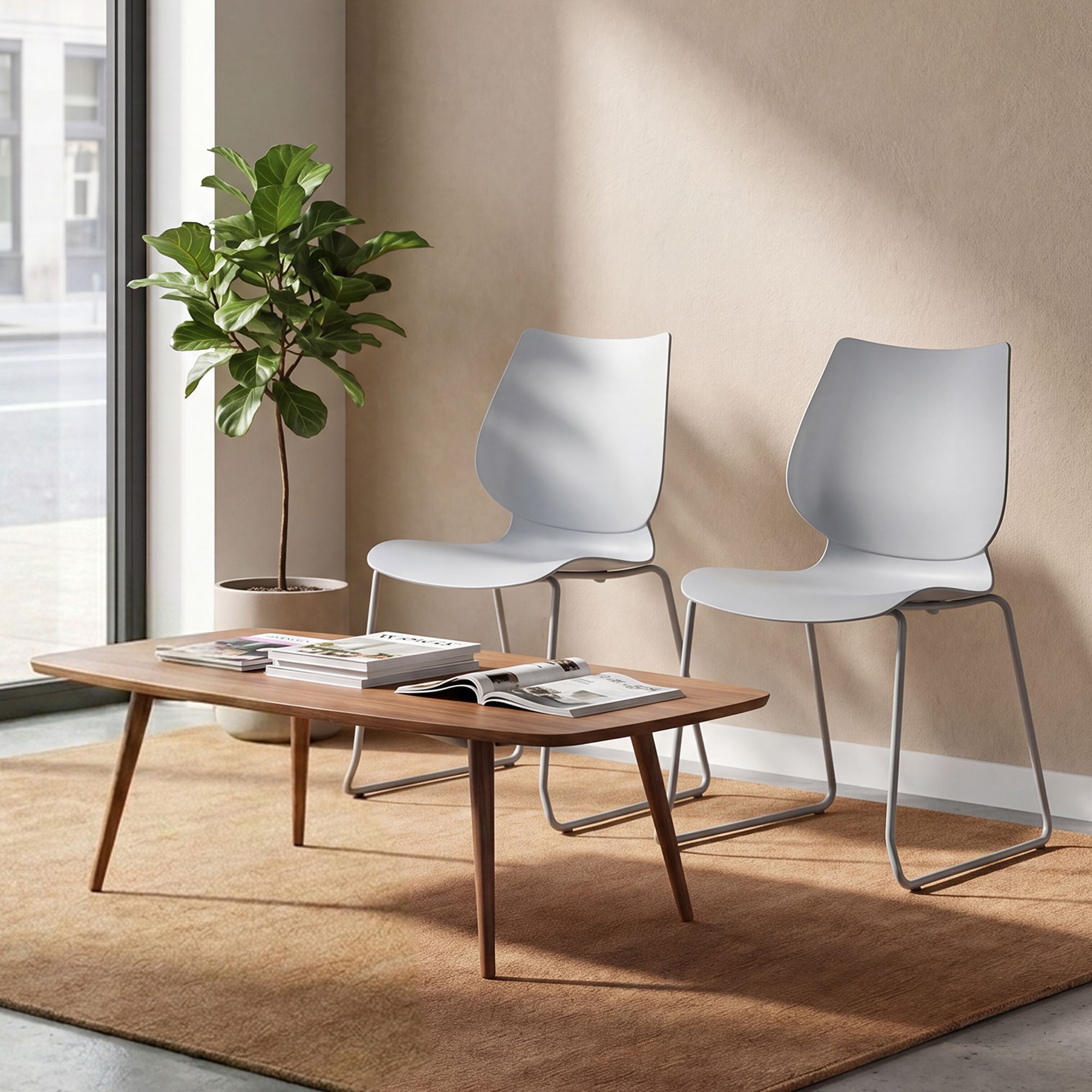 Set de 4 sillas apilables Houma