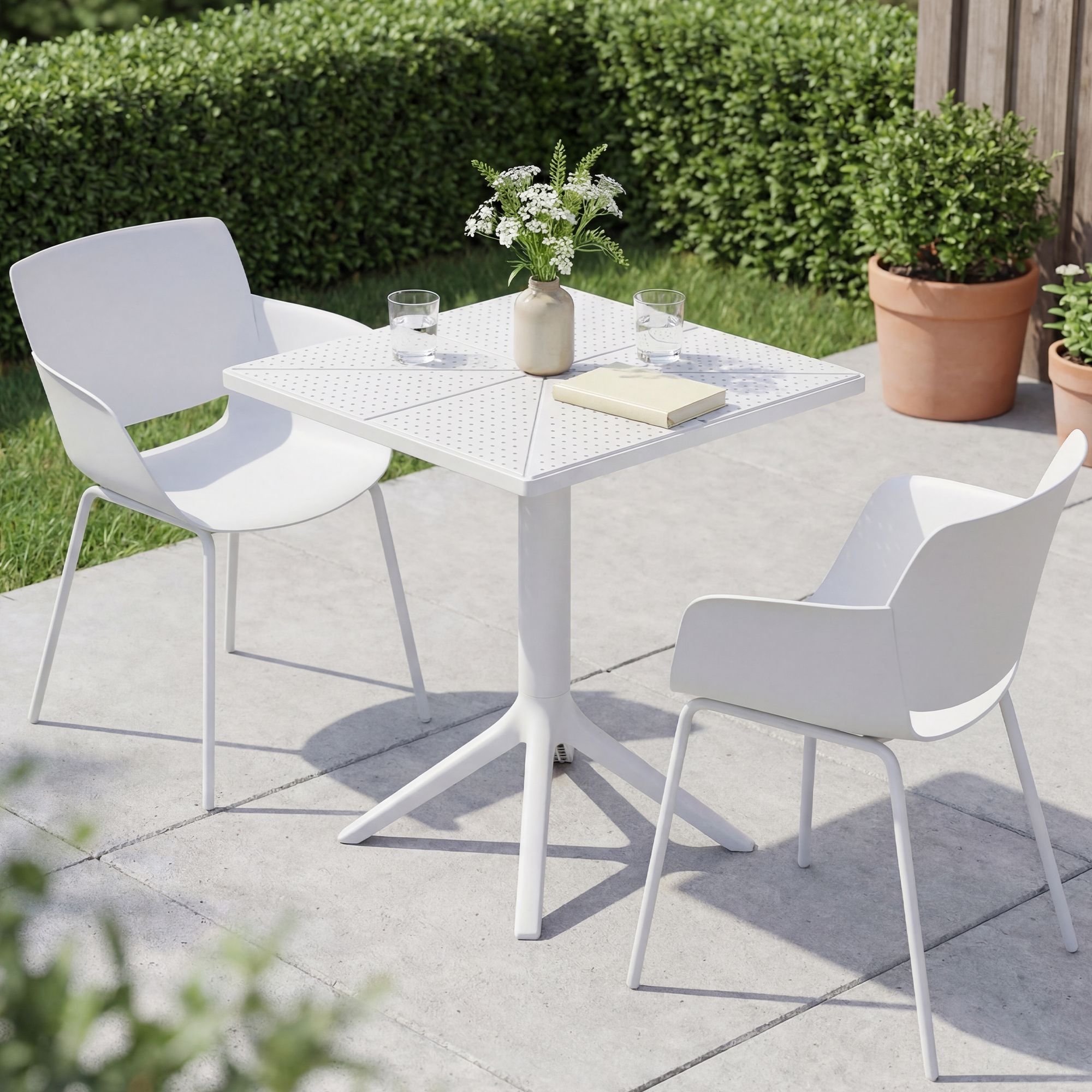 Conjunto de muebles de jardin Norva con 2 sillas