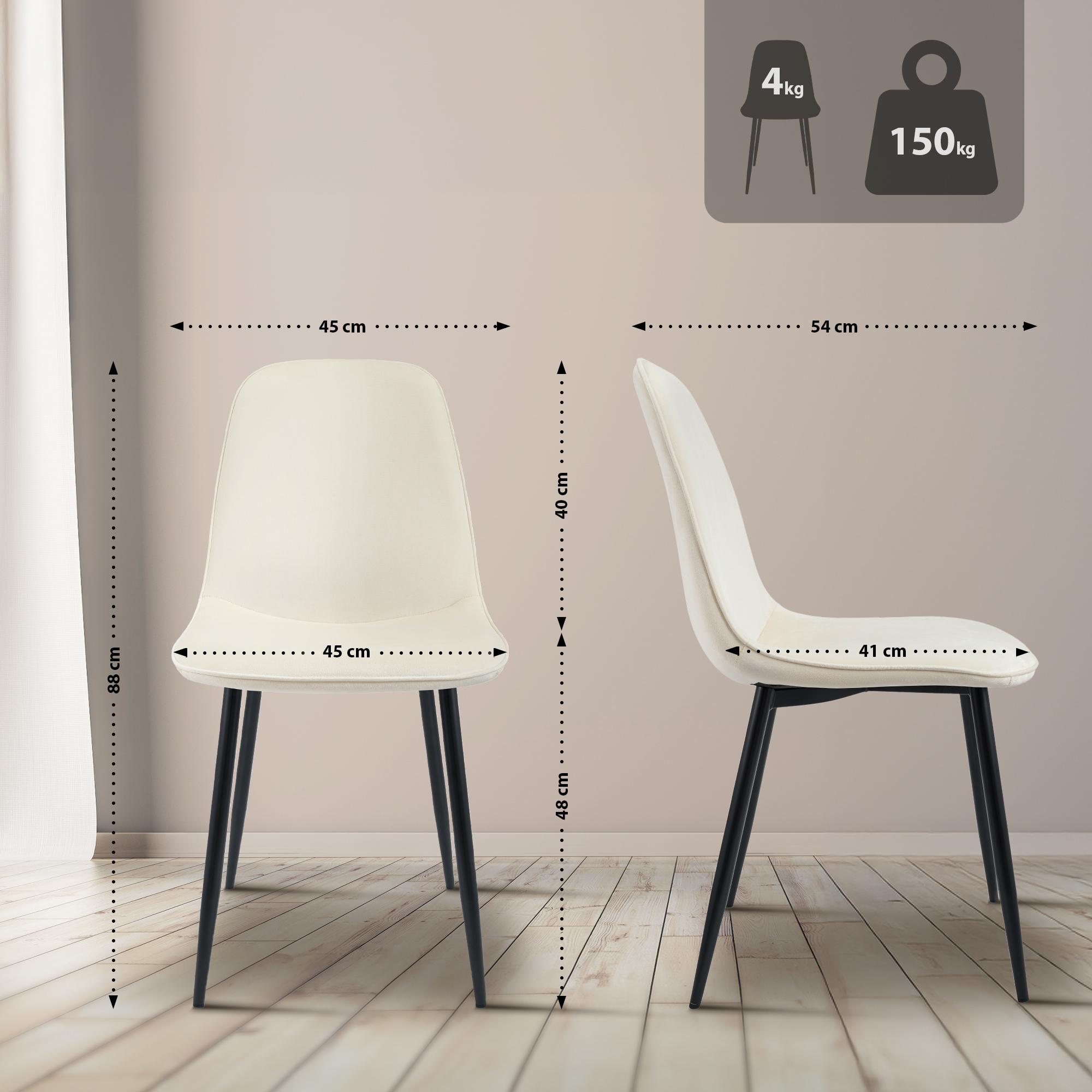 Set de 4 sillas de comedor Maryam