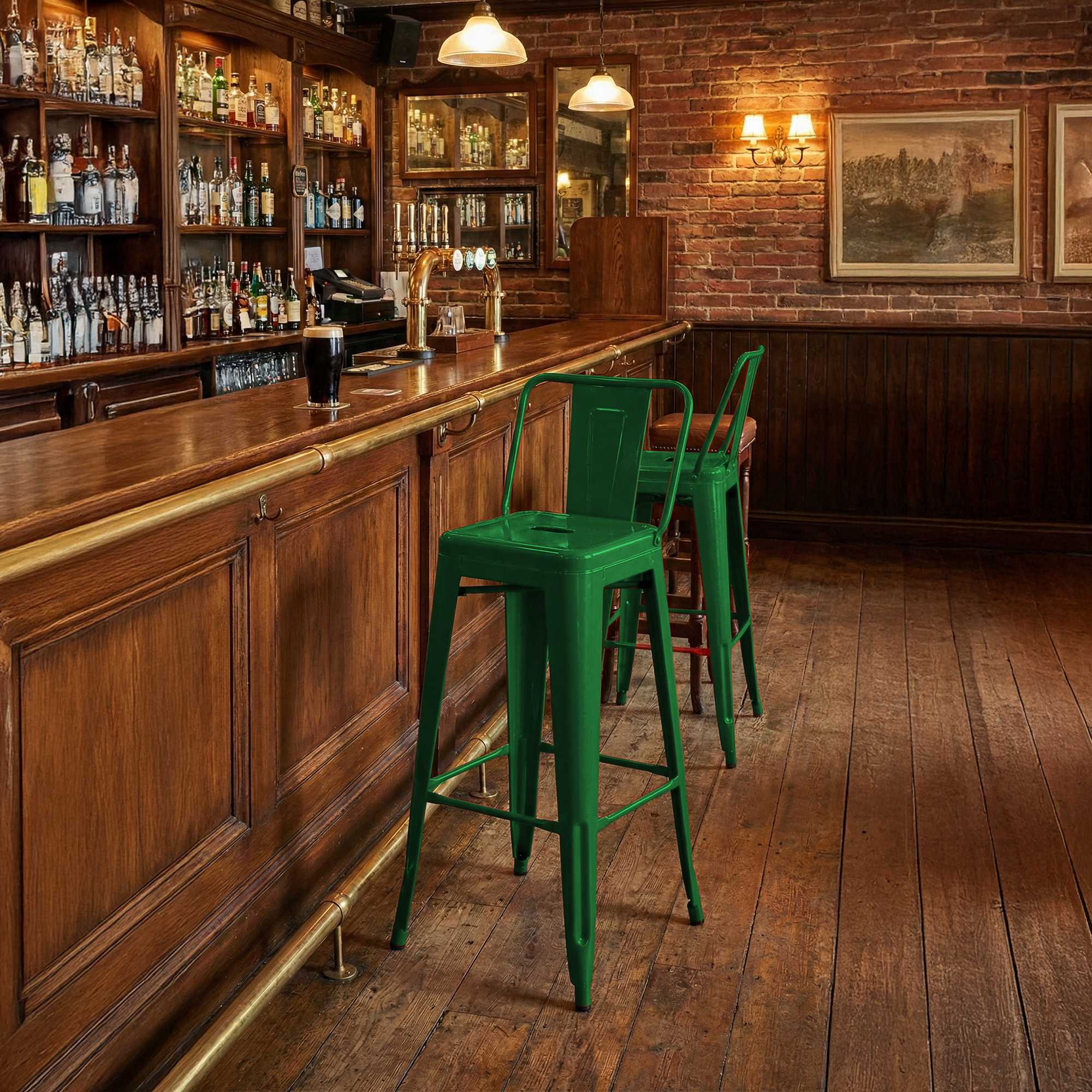 Taburete de bar de metal Mason