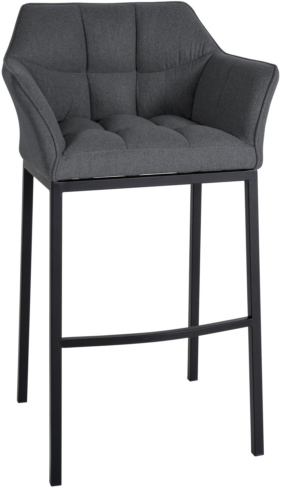 Taburete de Bar Damaso con Fieltro y Base de Cuatro Patas