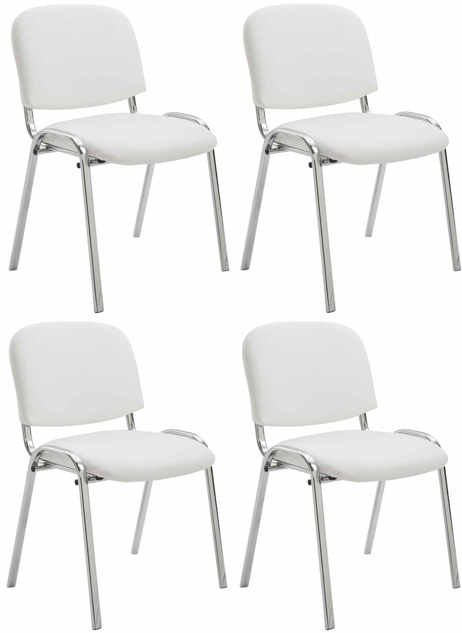 Set de 4 sillas Ken Cromadas en polipiel