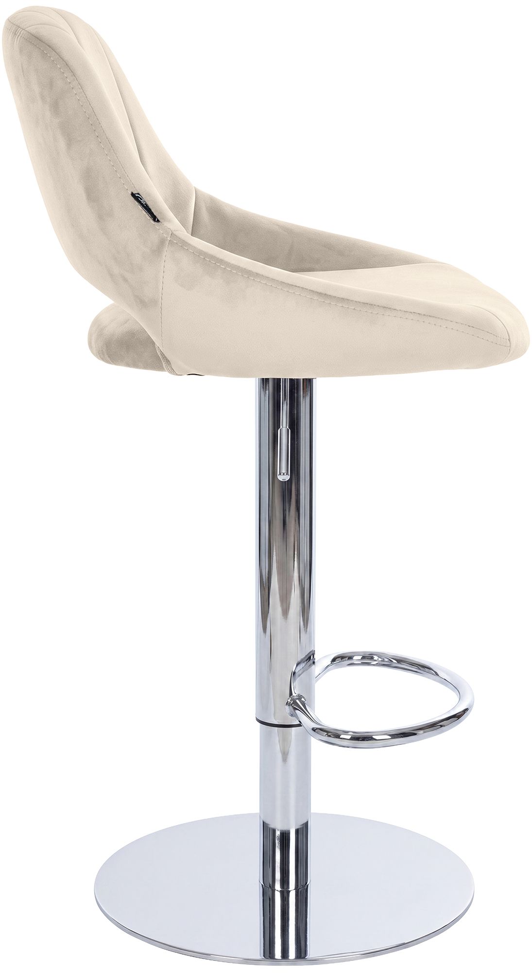 Taburete de bar Milet con estructura resistente cromada