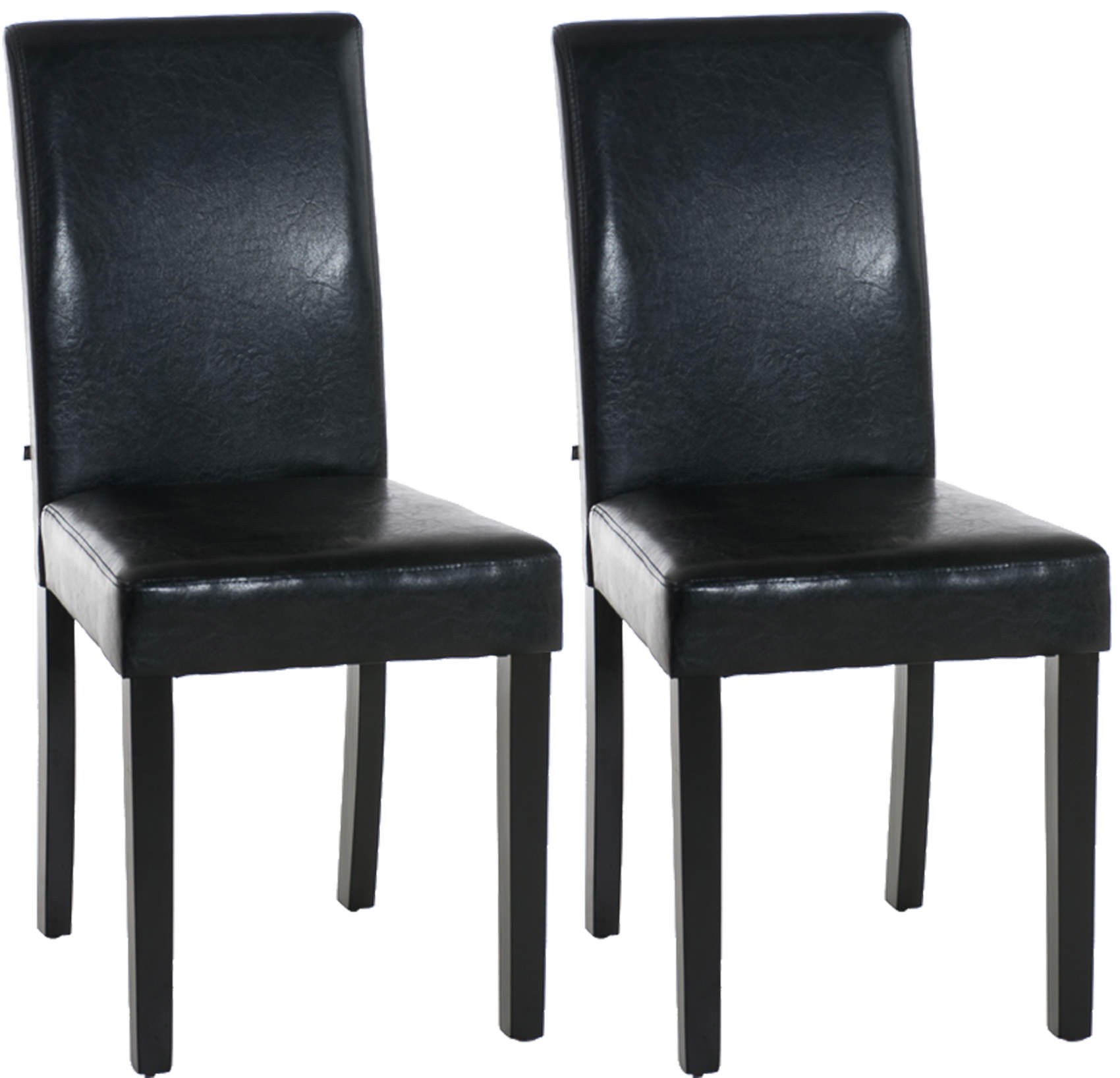 Set de 2 sillas de comedor Ina en cuero sintético