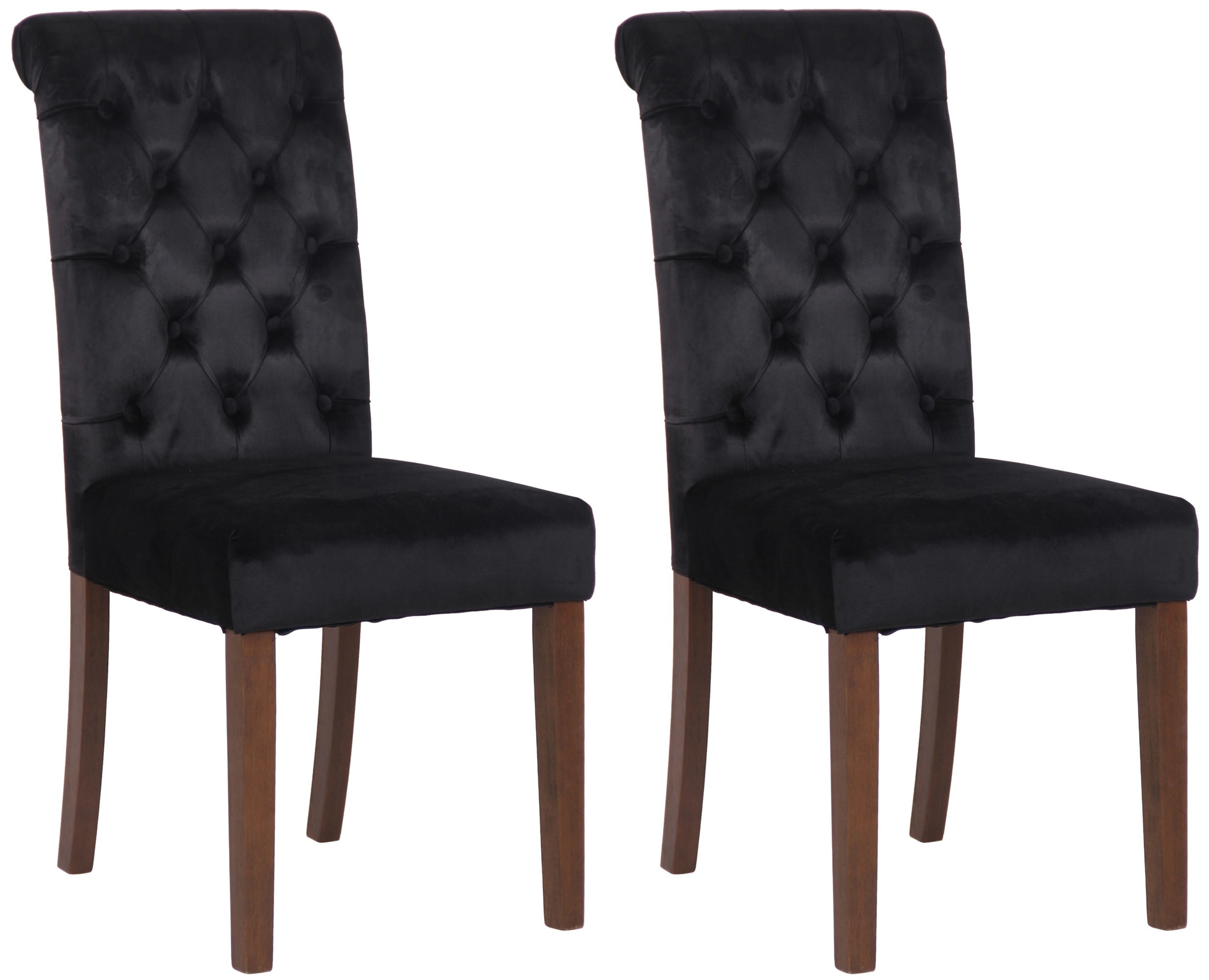 Set de 2 sillas de comedor Lisburn en tela o terciopelo