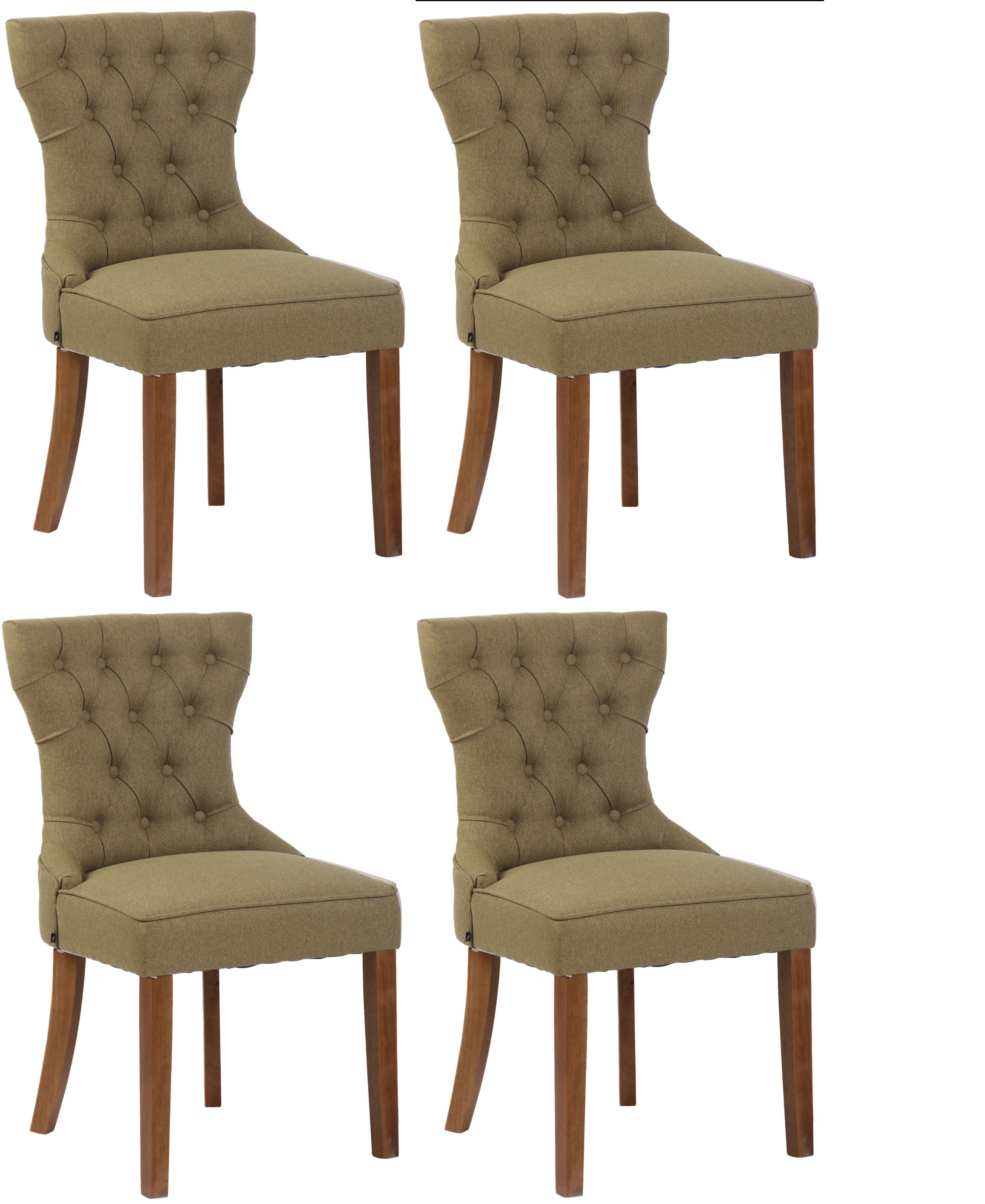 Set de 4 sillas de comedor Franca en tela