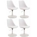 4er Set Esszimmerstühle Maverick Kunststoff-weiß-Weiß