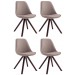4er Set Besucherstuhl Toulouse Stoff square-taupe-Cappuccino