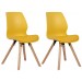 2er Set Stuhl Luna-gelb-Kunststoff