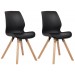 2er Set Stuhl Luna-schwarz-Kunststoff