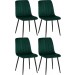 4er Set Stühle Dijon-grün-Samt