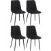 4er Set Stühle Dijon-schwarz-Stoff