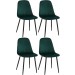 4er Set Stühle Giverny-grün-Samt