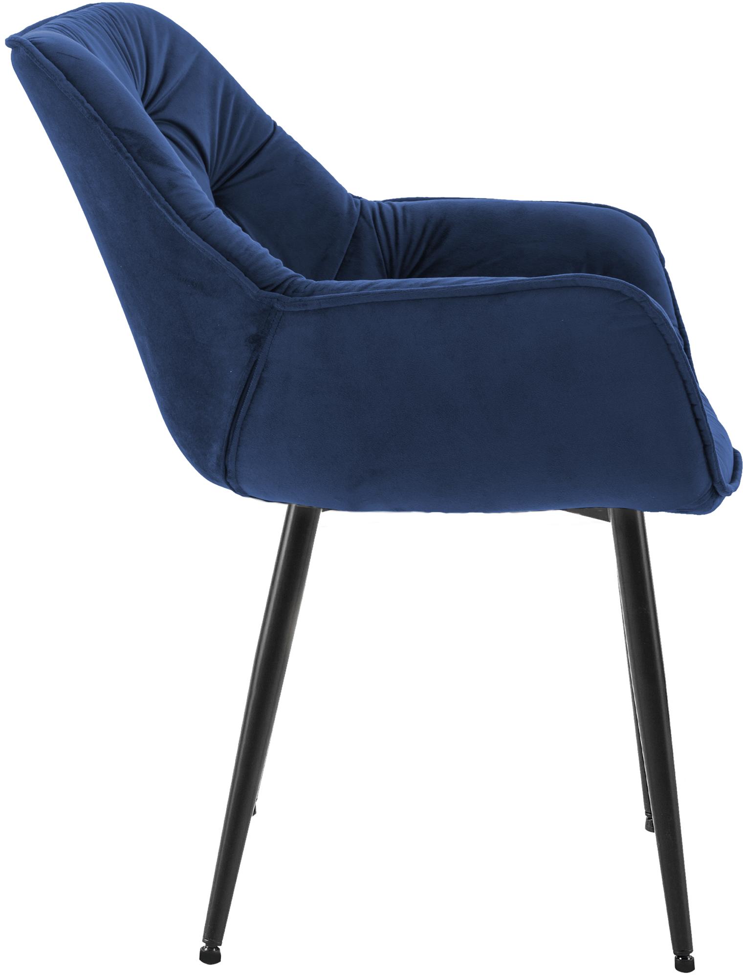 Set de 2 Sillas de comedor Tanna en terciopelo