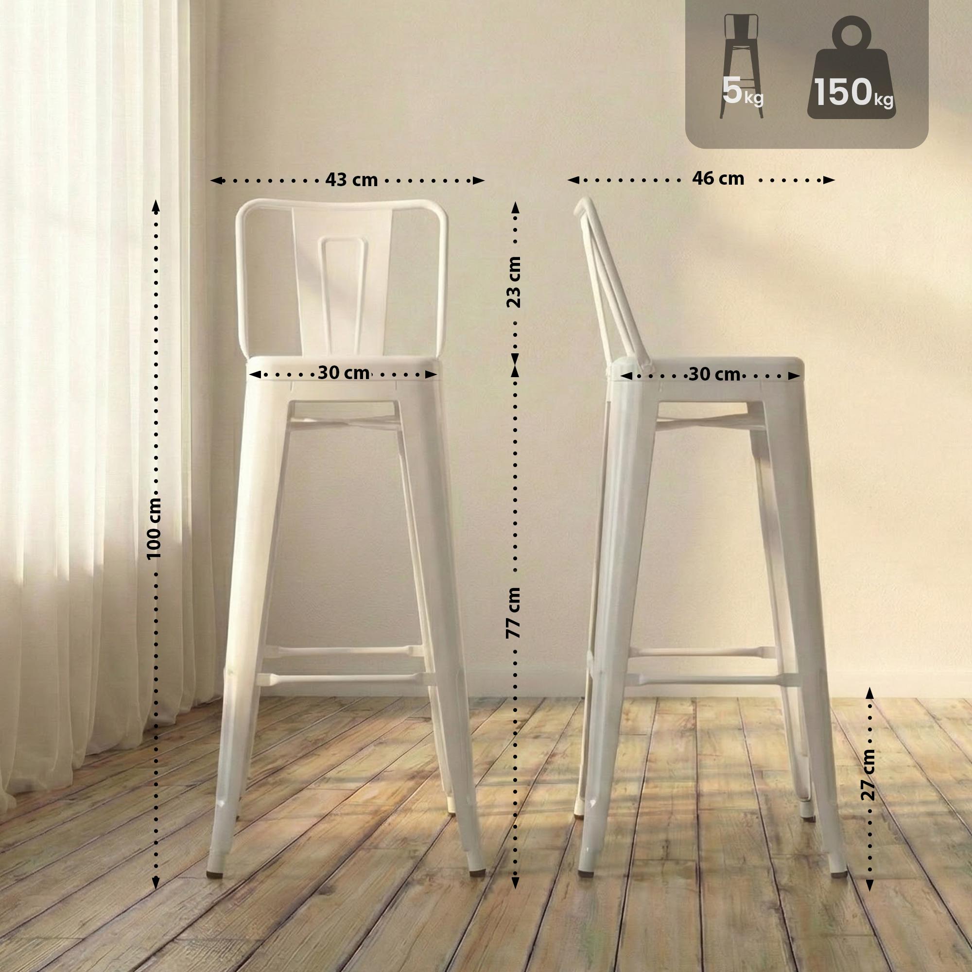 Juego de 2 Taburetes de Bar Mason