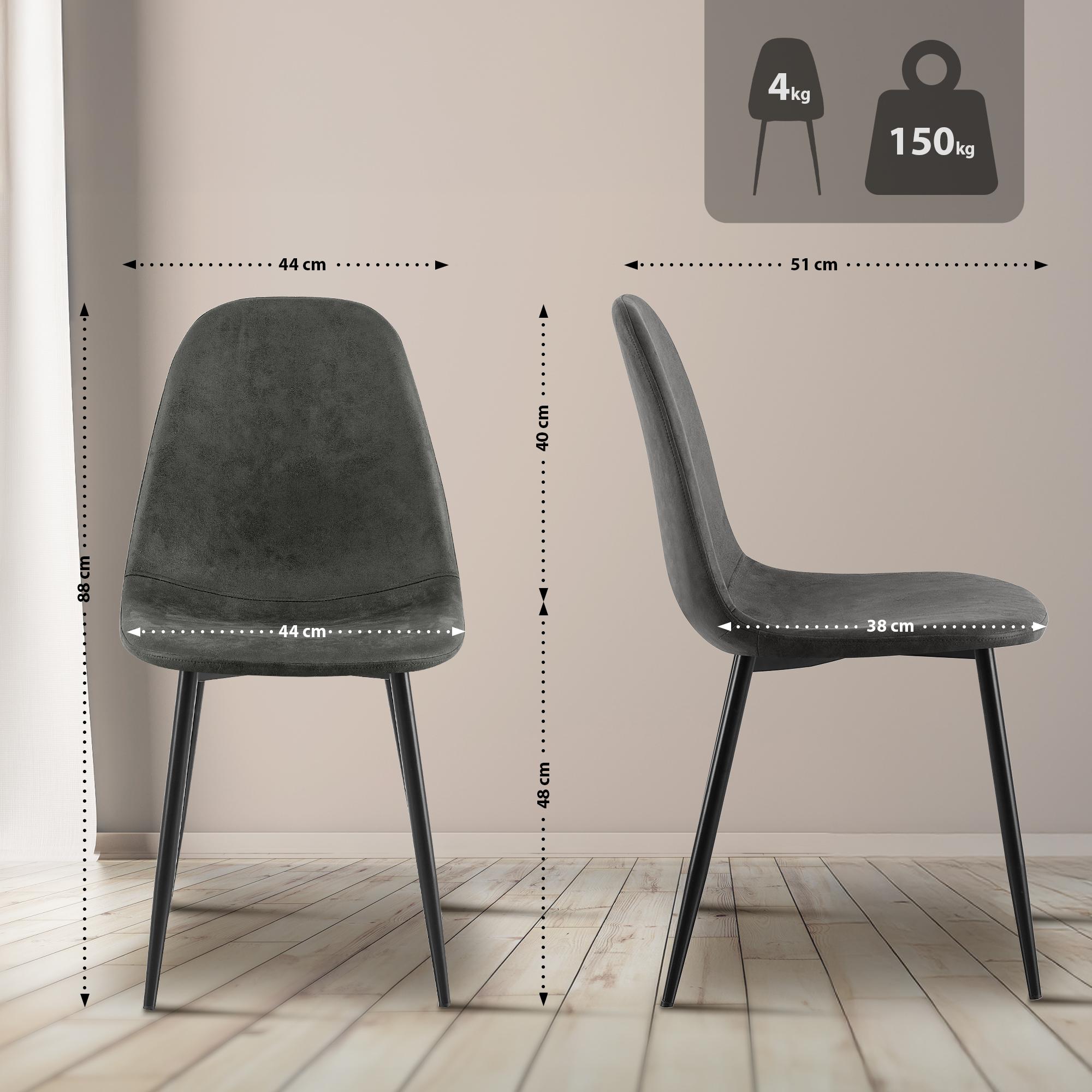 Conjunto de 4 sillas de comedor Napier