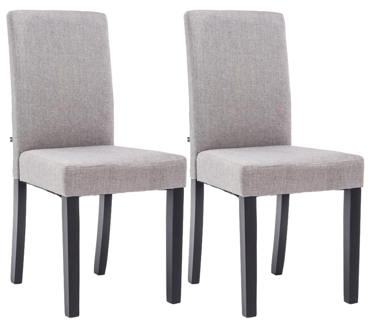Juego de 2 sillas de comedor Ina de tela