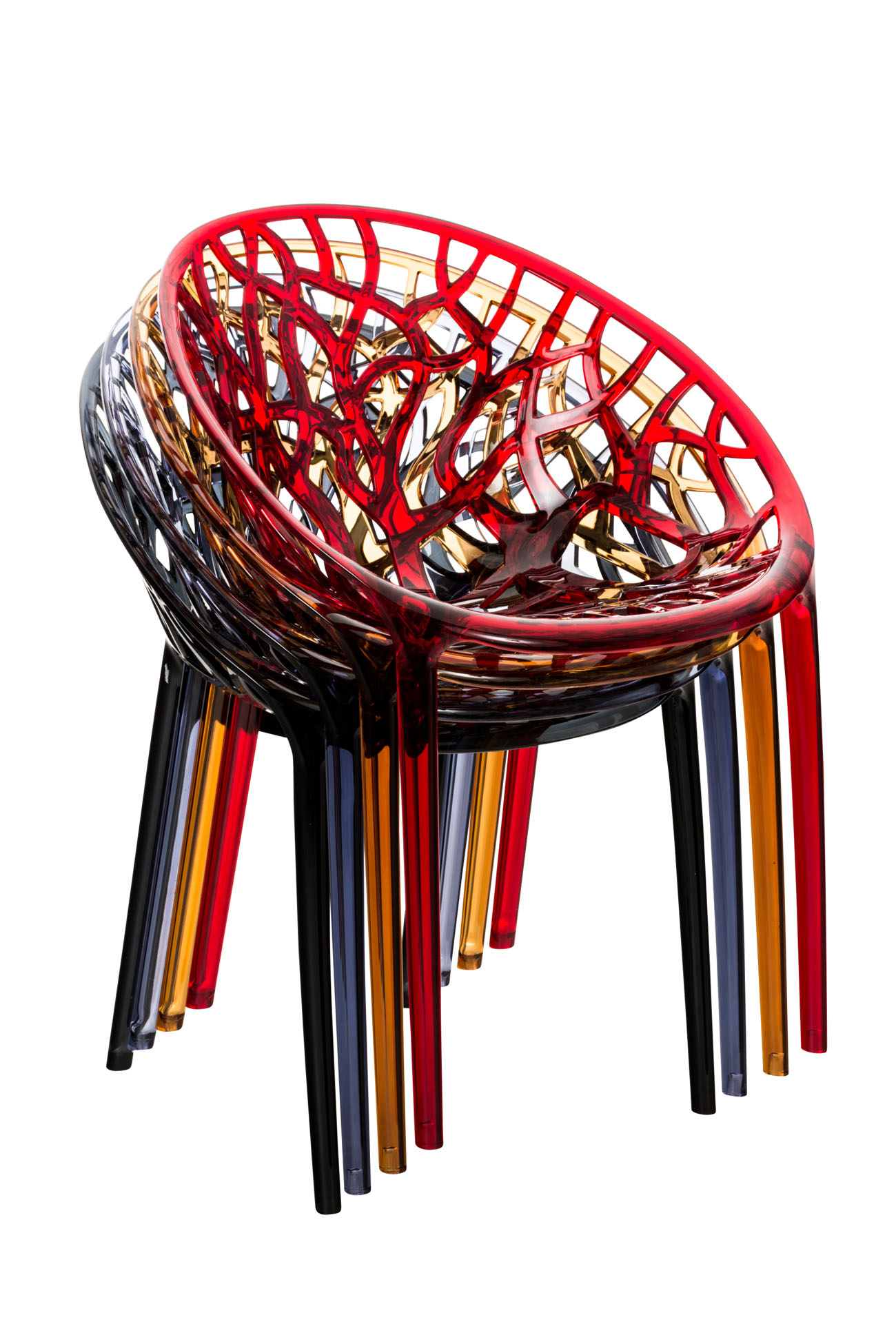 Juego de 2 sillas de cristal