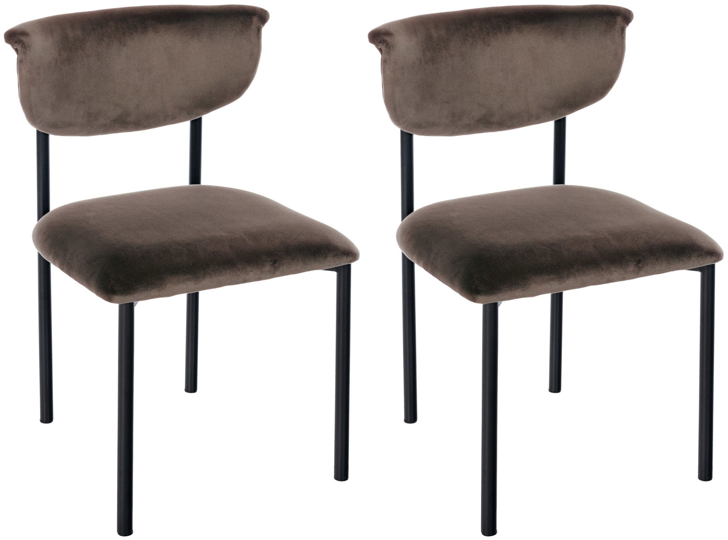 Juego de 2 sillas de comedor Gambell terciopelo