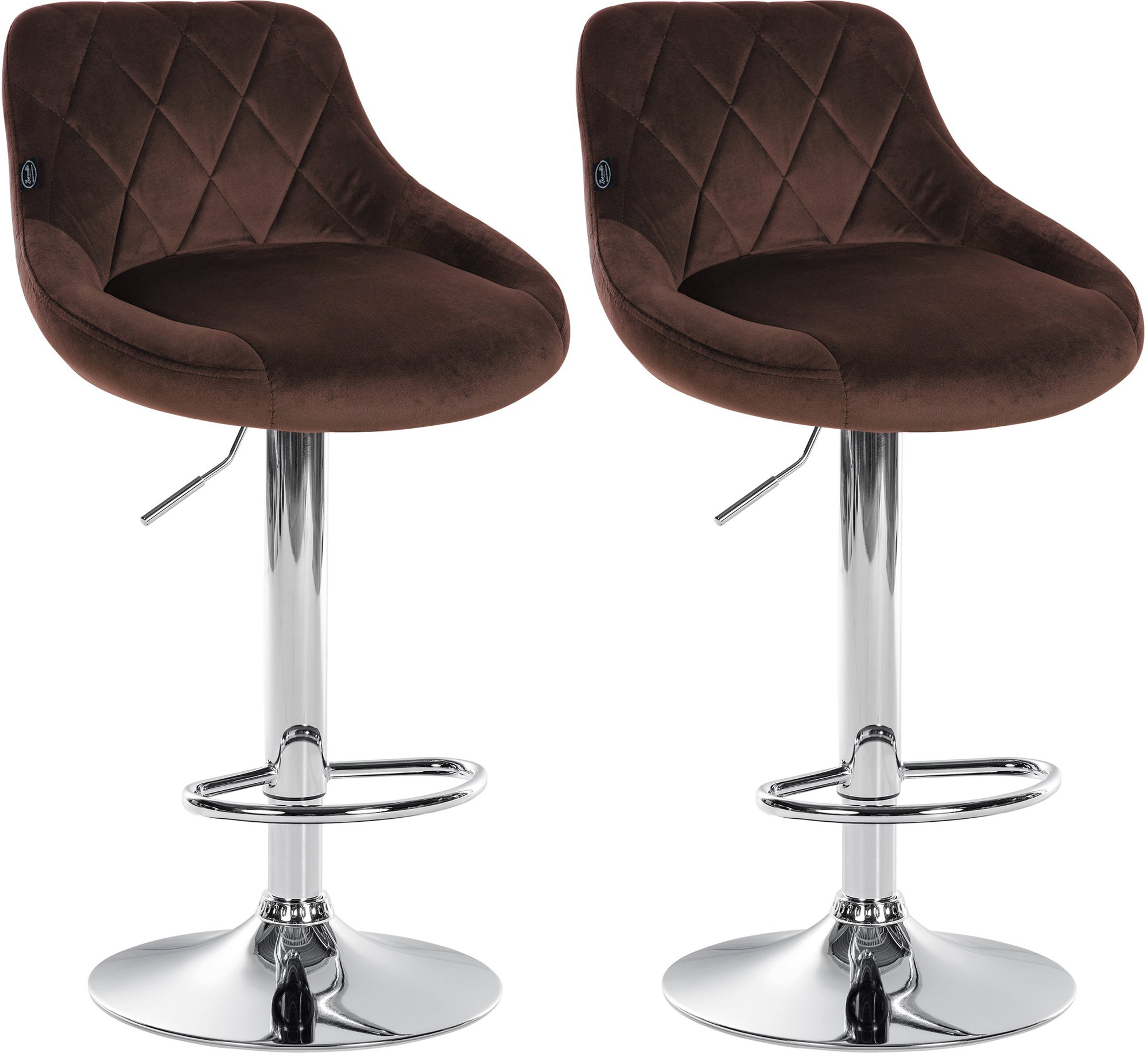 Set de 2 Taburetes Lazio en terciopelo