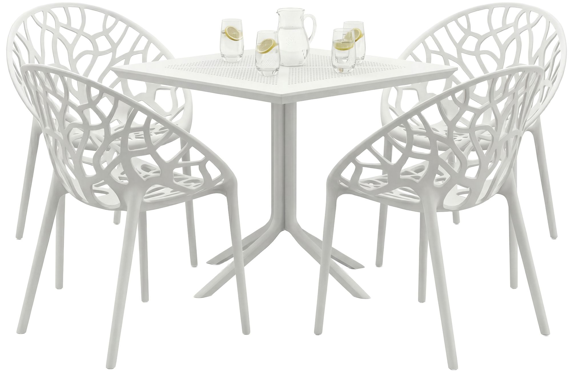 Set de muebles de jardin Avara con 4 sillas