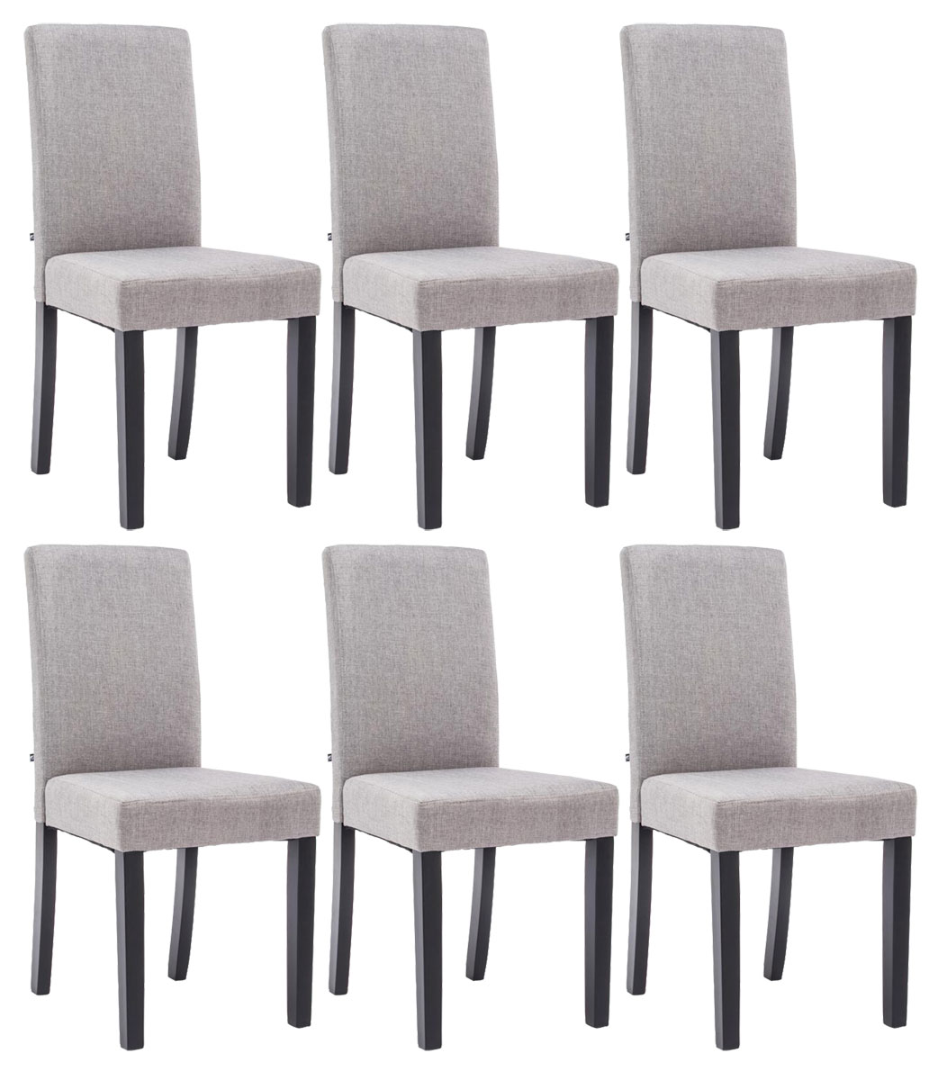 Juego de 6 sillas de comedor Ina de tela