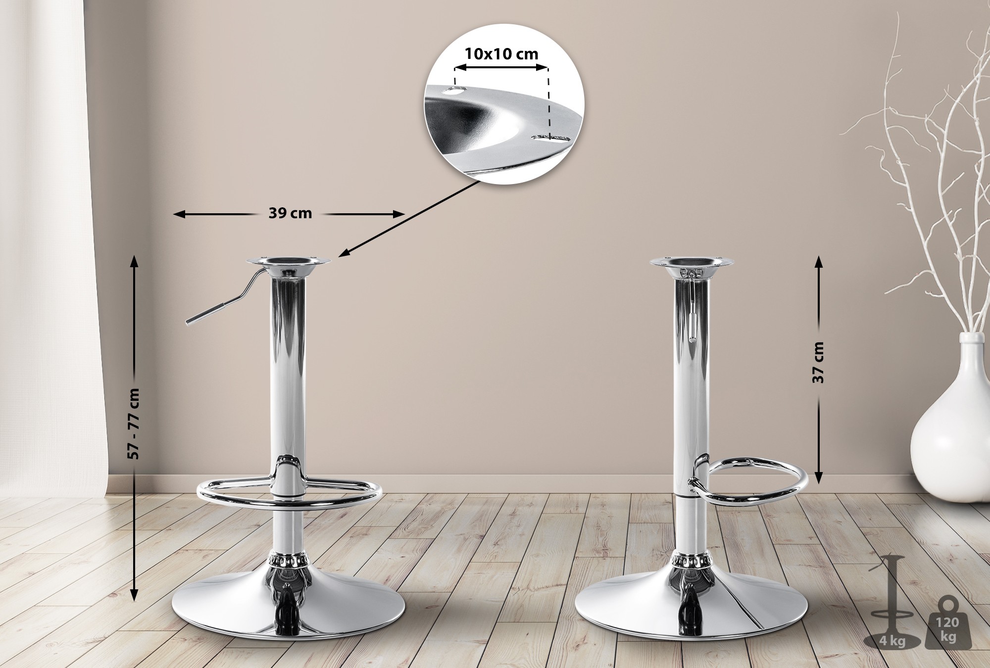 Bastidor XL para taburetes de bar