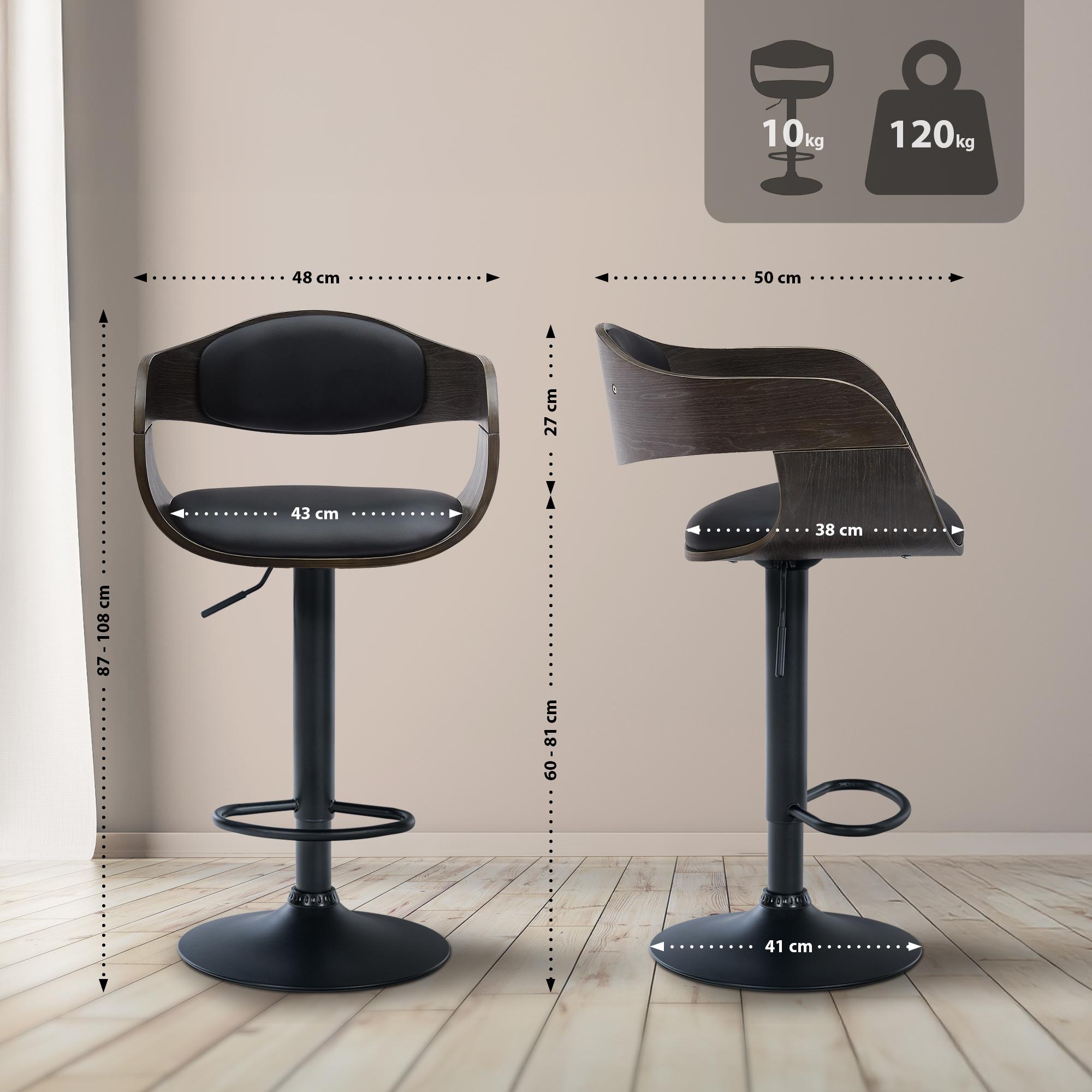 Lote de 2 taburetes de bar Kingston