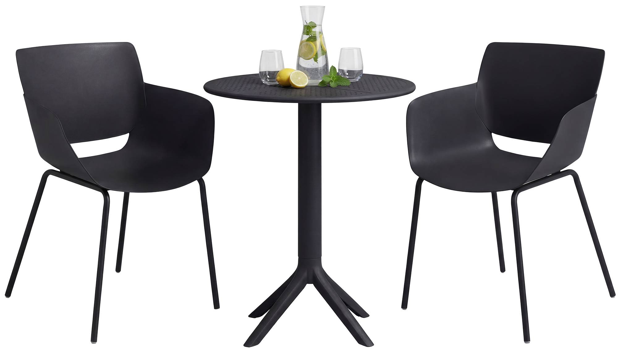 Set de Muebles de Jardín Siora con 2 Sillas para Balcón y Terraza