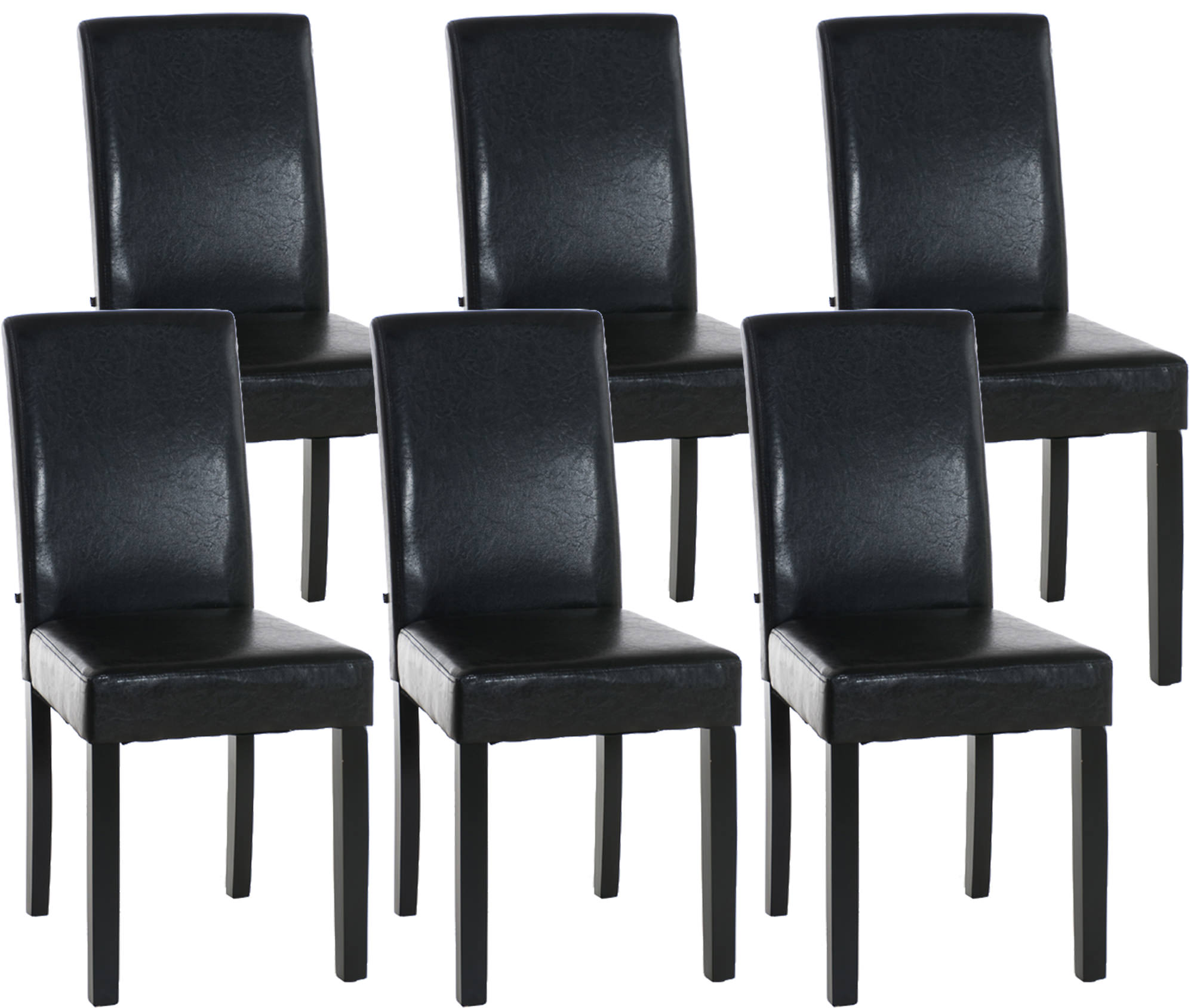 Set de 6 sillas de comedor Ina En Polipiel