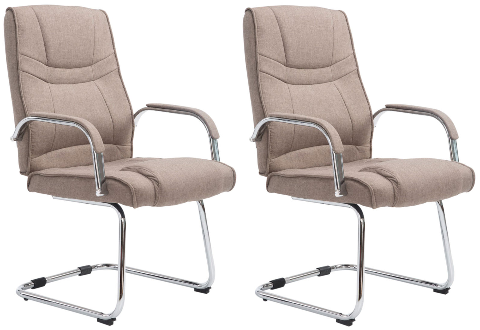 Set de 2 sillas cantilever XXL Attila en tela