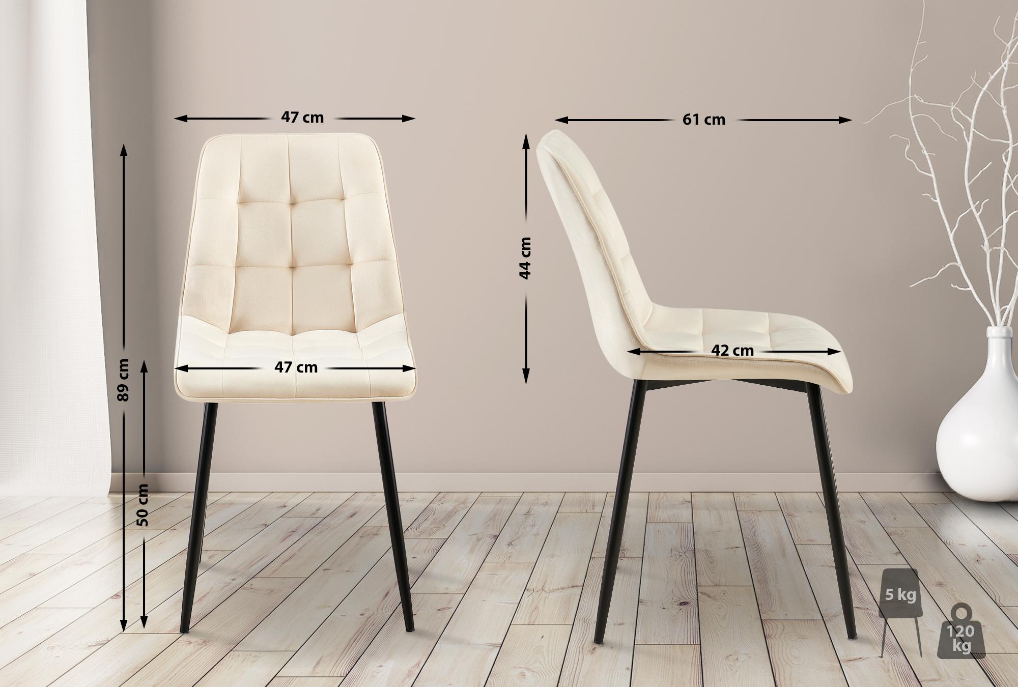 Silla de comedor Gifford con funda de terciopelo