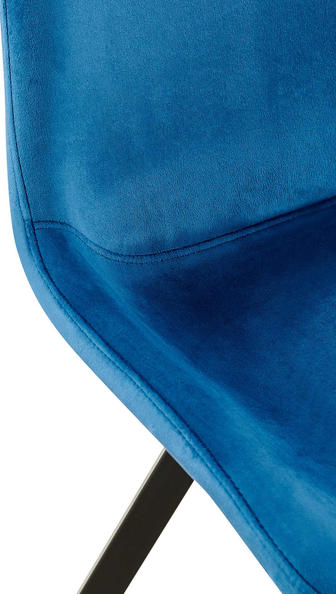 Silla de comedor Lewes de terciopelo