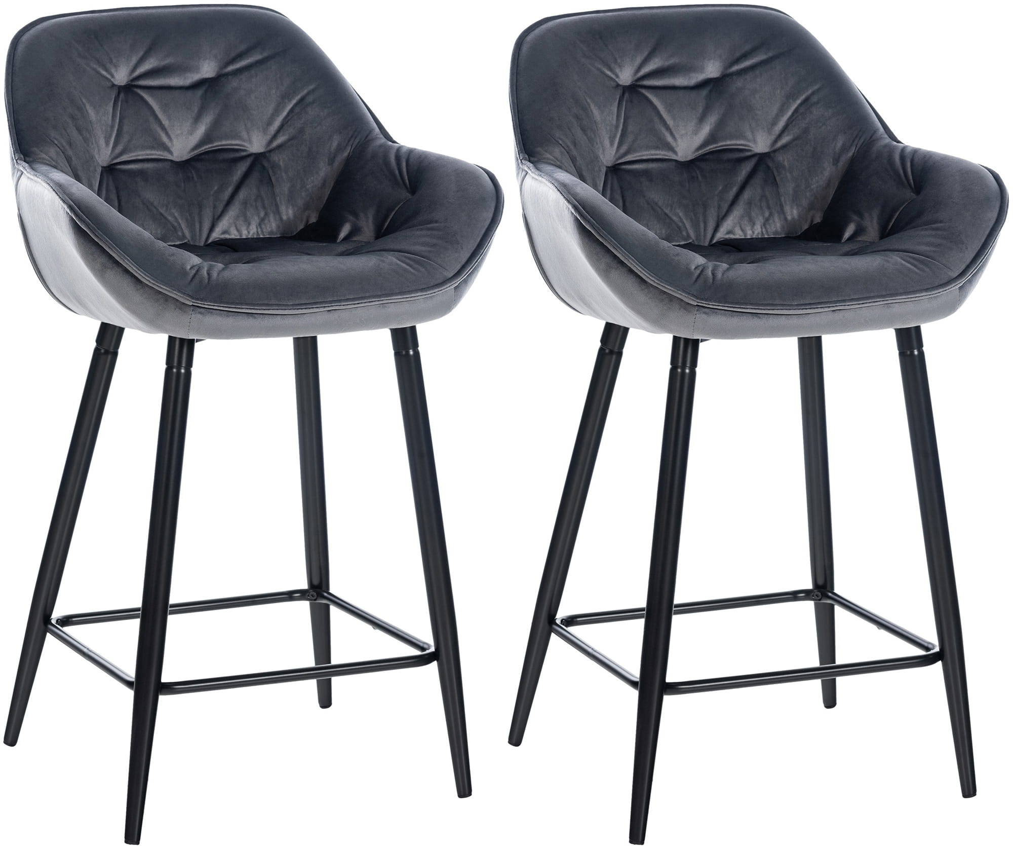 Set de 2 Taburetes de bar Gibson 76 de terciopelo